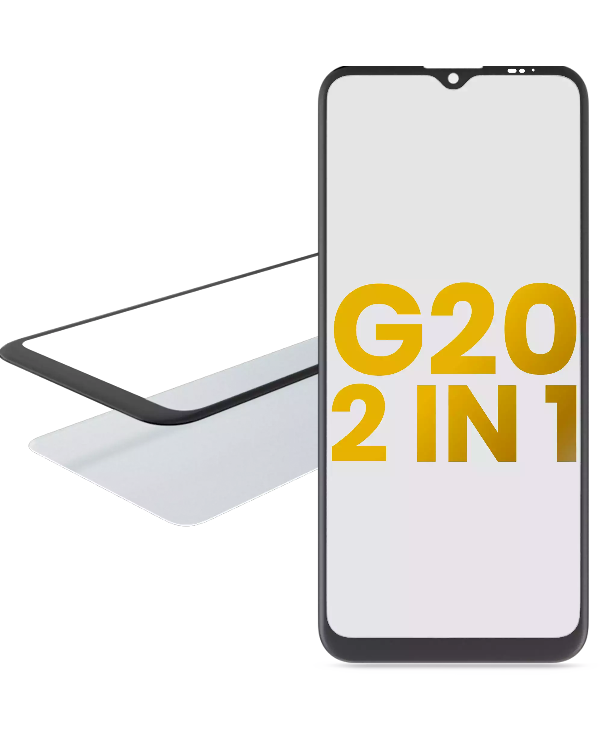 2-in-1 Front Glass with pre-installed OCA for Motorola Moto G20 (XT2128 / 2021)