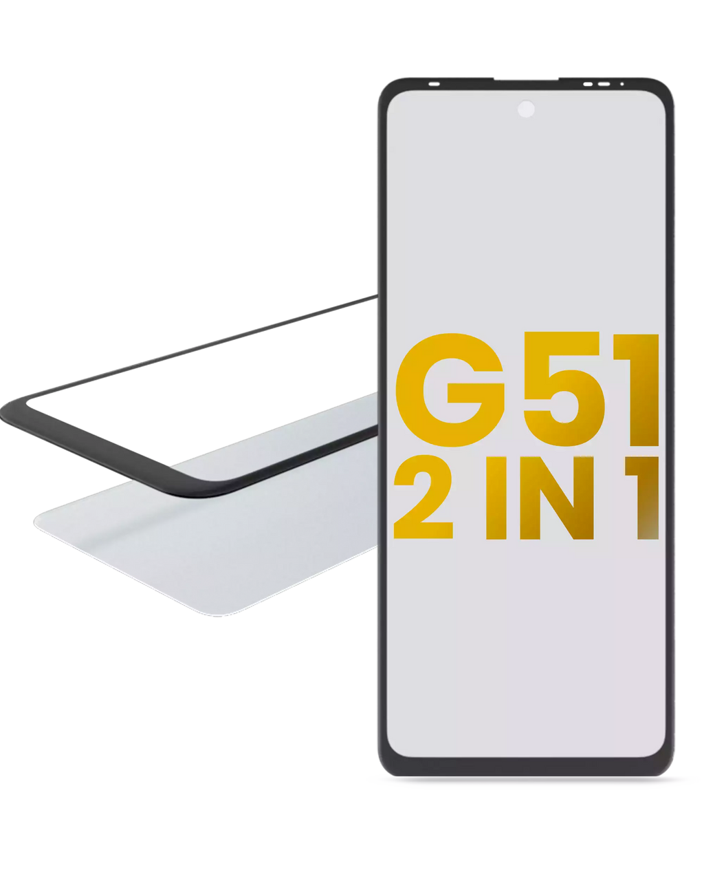 2-in-1 Front Glass with Pre-Installed OCA for Motorola Moto G51 5G (XT2171 / 2021)