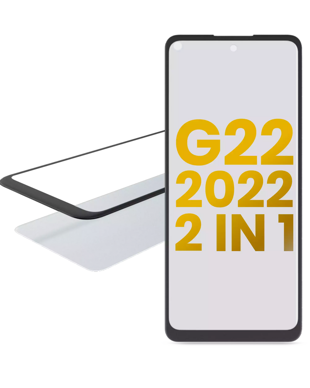 2-in-1 Front Glass with Pre-installed OCA for Motorola Moto G22 (XT2231 / 2022)