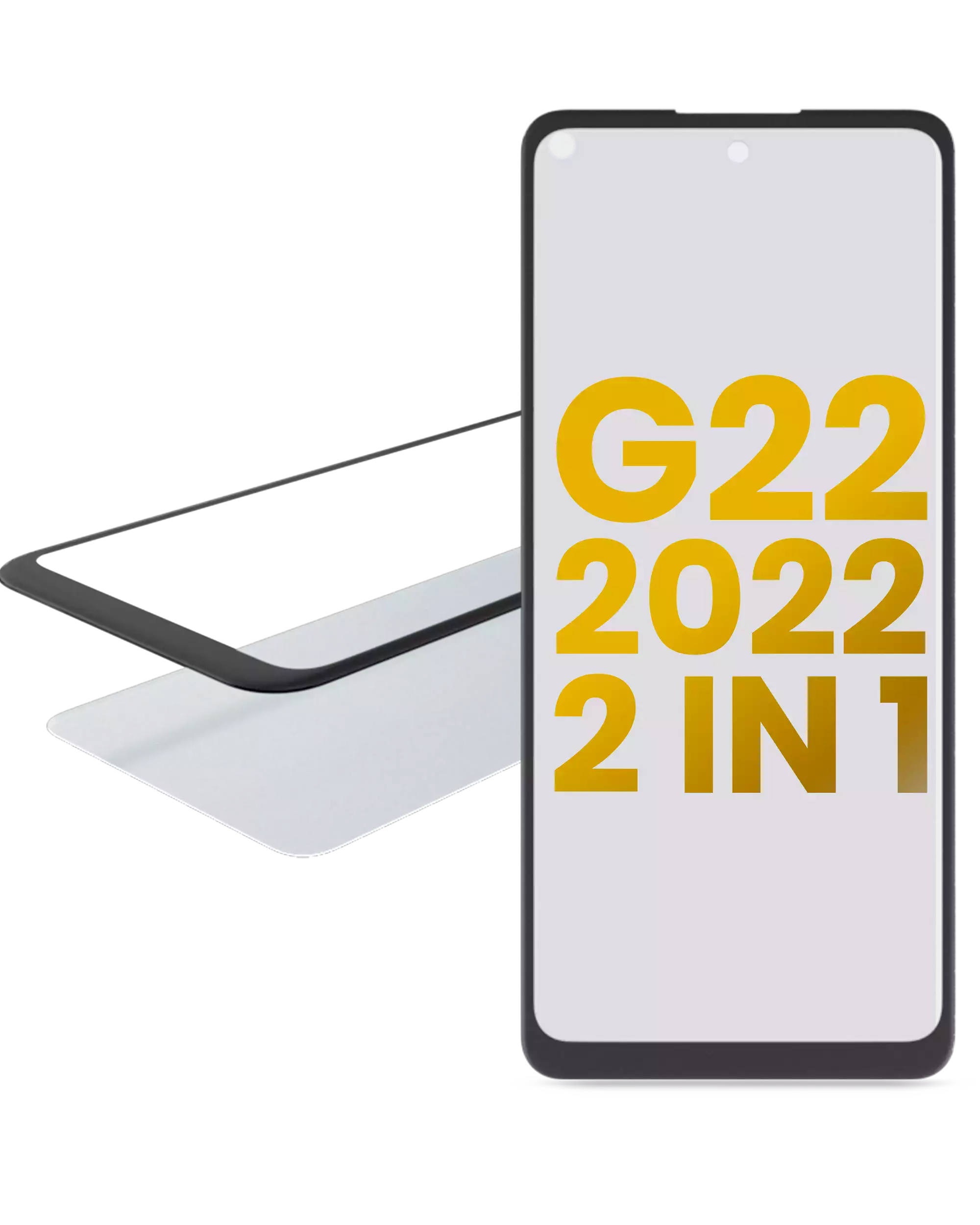 2-in-1 Front Glass with Pre-installed OCA for Motorola Moto G22 (XT2231 / 2022)