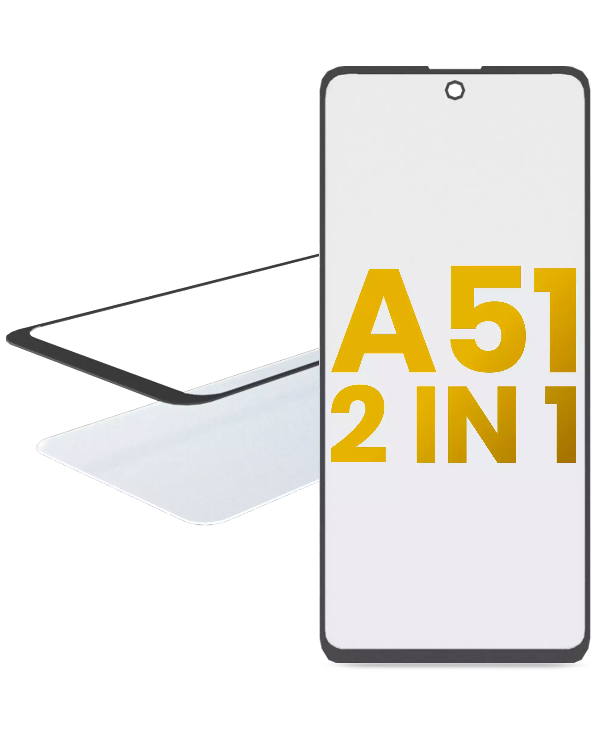 2-in-1 Frontglas mit OCA für Samsung Galaxy A51 4G - Qualität A