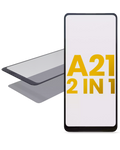 2 in 1 Frontglas mit OCA für Samsung Galaxy A21 (A215 / 2020)