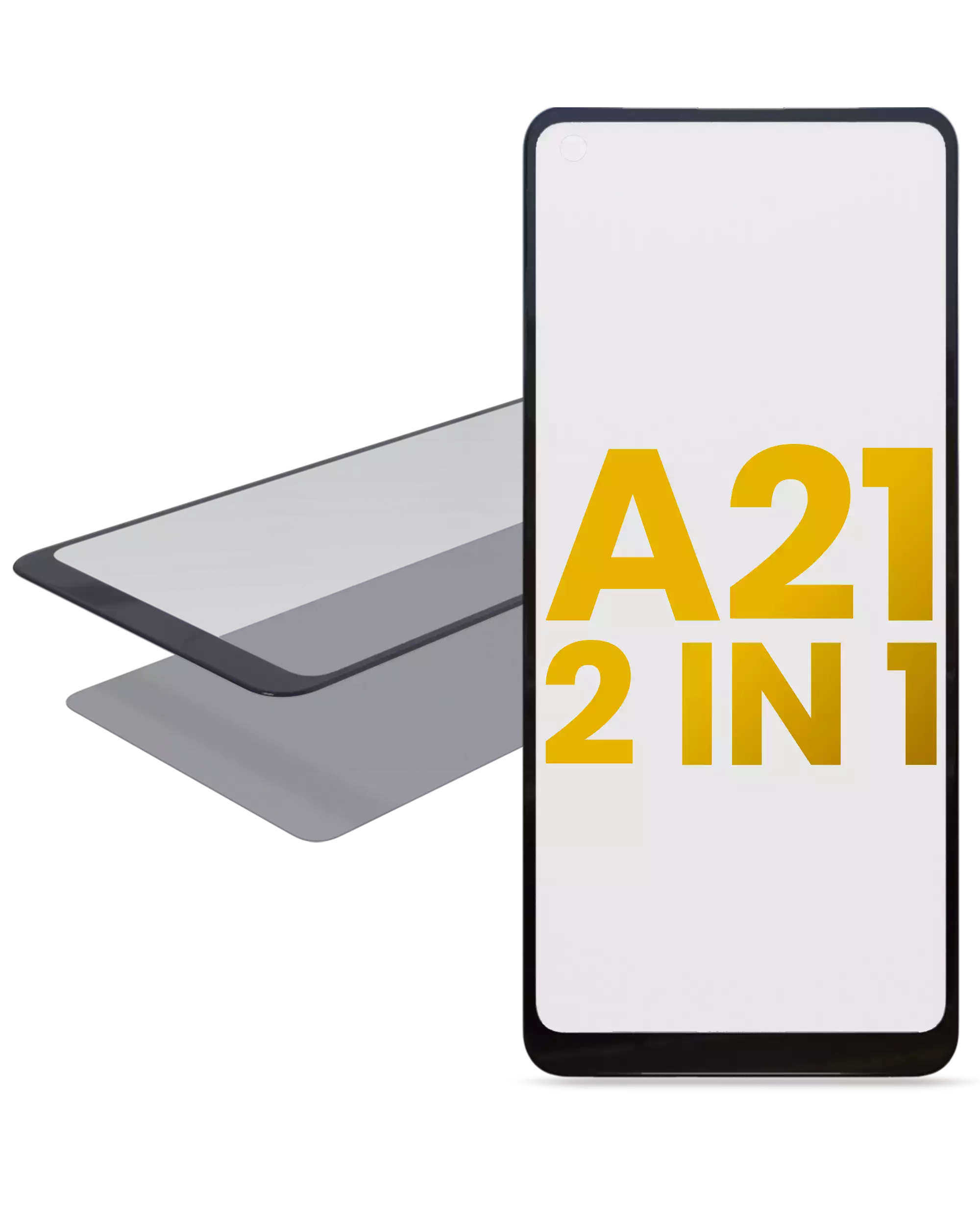 2 in 1 Frontglas mit OCA für Samsung Galaxy A21 (A215 / 2020)