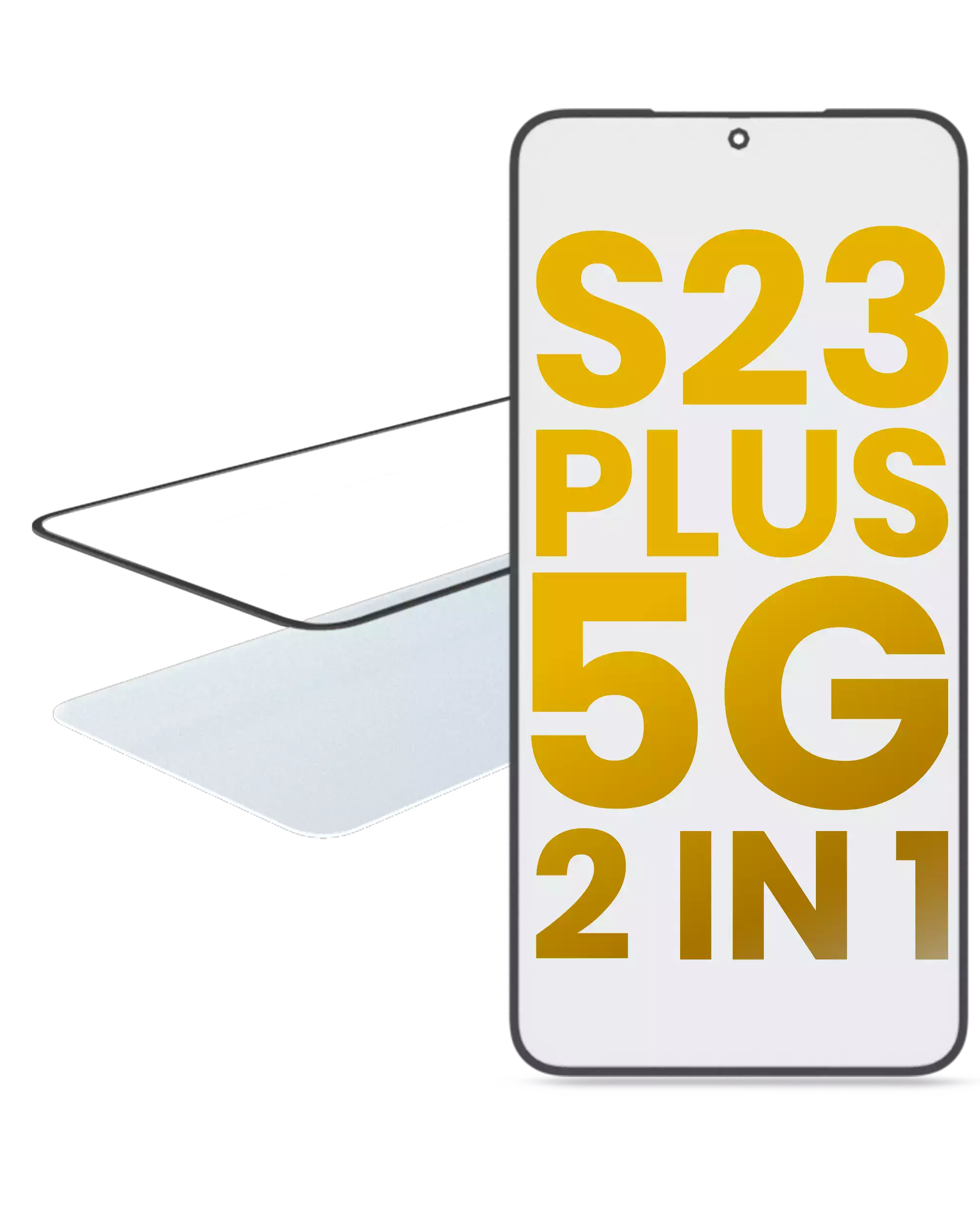 2 in 1 Frontglas mit vorinstallierter OCA für Samsung Galaxy S23 Plus 5G