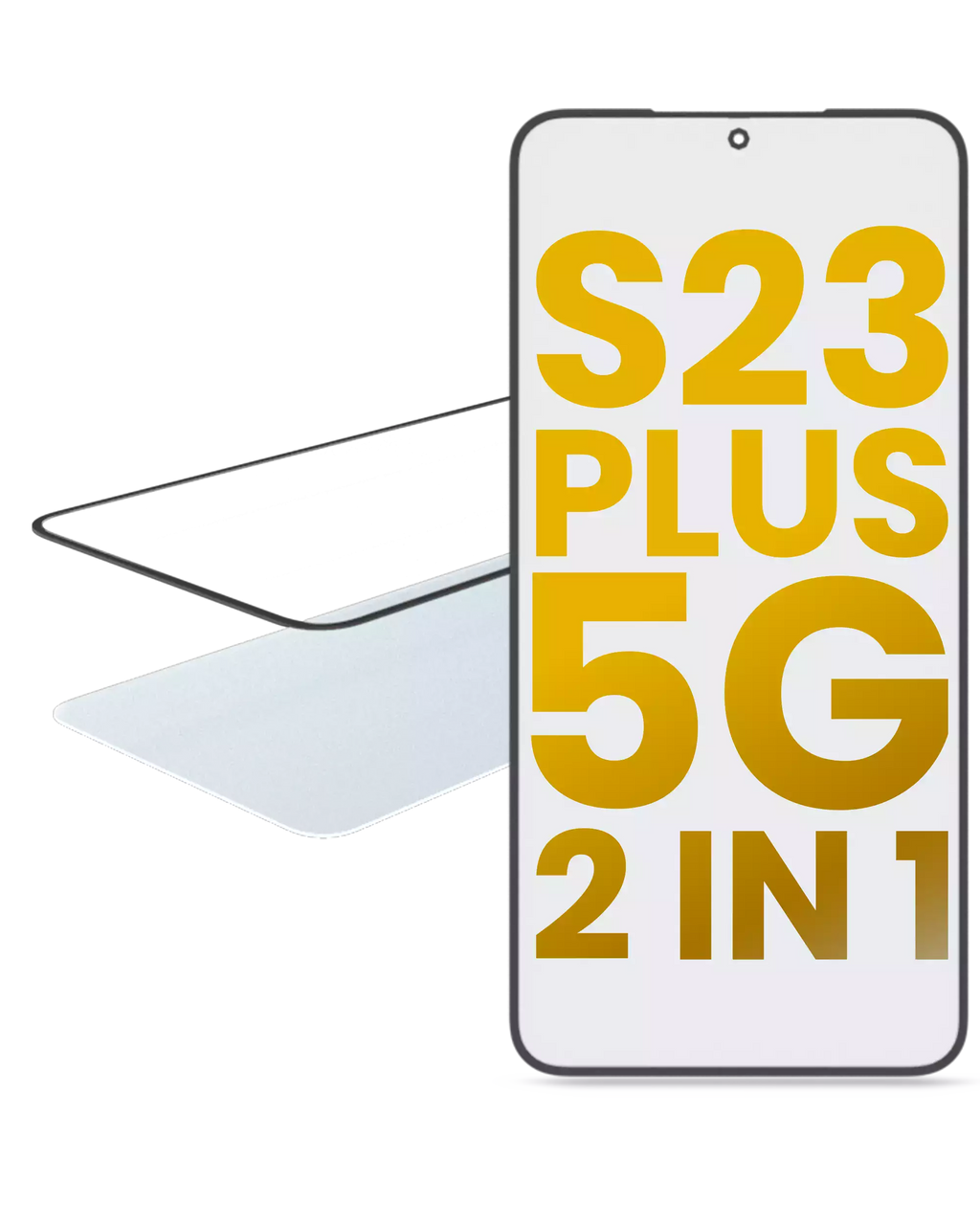 2 in 1 Frontglas mit vorinstallierter OCA für Samsung Galaxy S23 Plus 5G