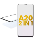 2 in 1 Frontglas mit vorinstalliertem OCA für Samsung Galaxy A20 (A205 / 2019)