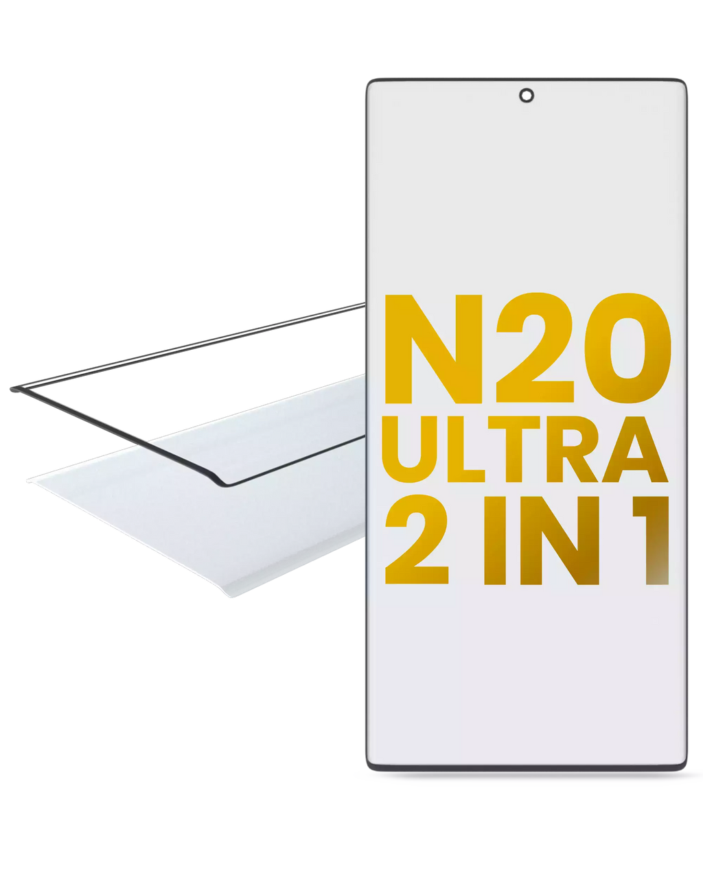 2-in-1 Frontglas mit vorinstallierter OCA für Samsung Galaxy Note 20 Ultra