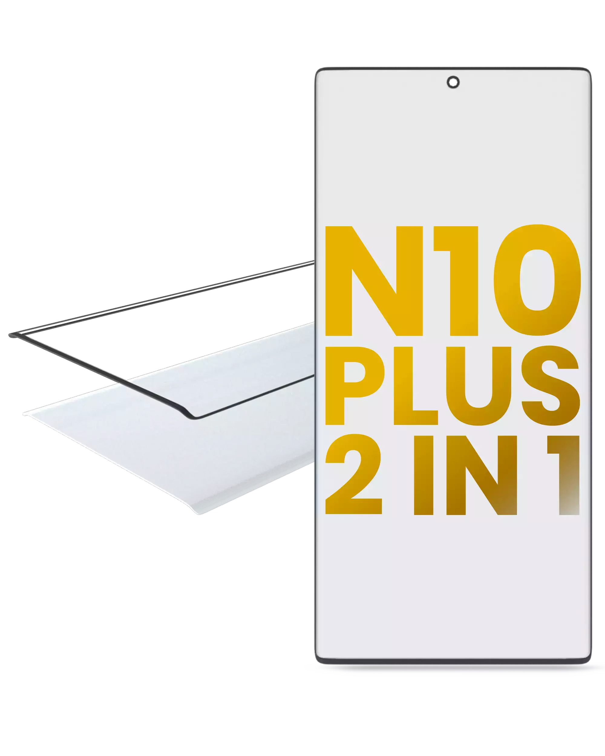 2 in 1 Frontglas mit vorinstallierter OCA für Samsung Galaxy Note 10 Plus
