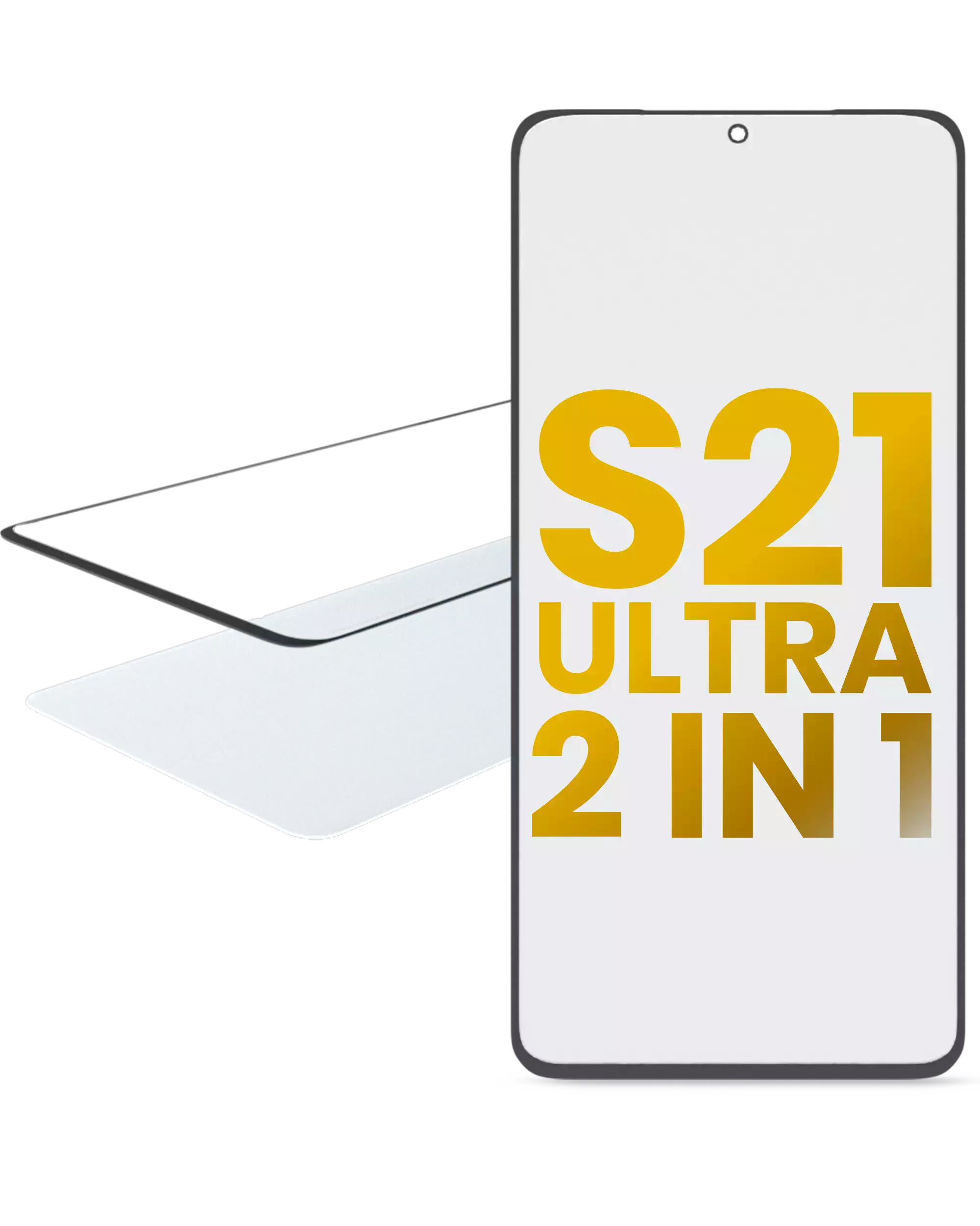 2-in-1 Frontglas mit OCA vorinstalliert für Samsung Galaxy S21 Ultra