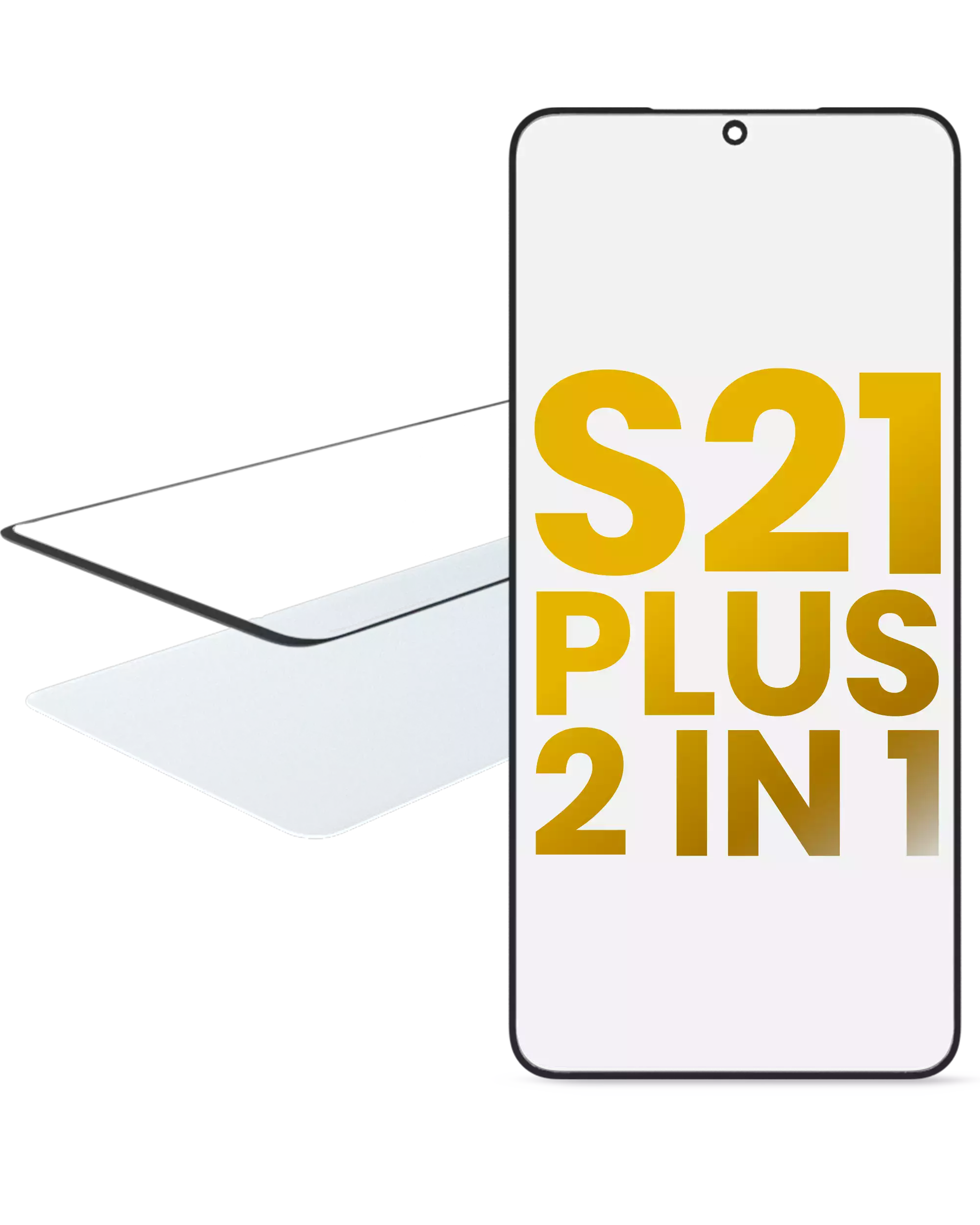 2 in 1 Frontglas mit vorinstalliertem OCA für Samsung Galaxy S21 Plus