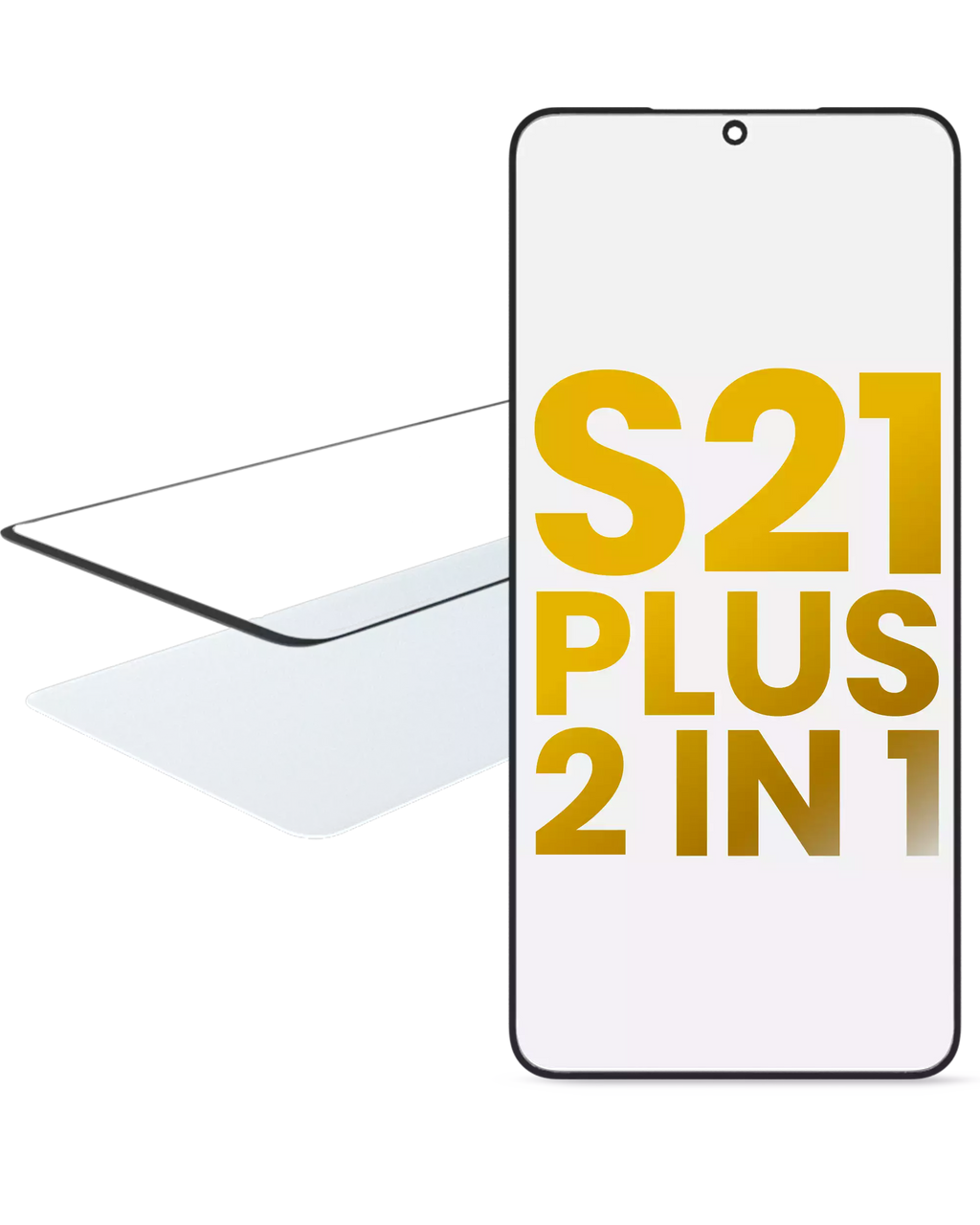 2 in 1 Frontglas mit vorinstalliertem OCA für Samsung Galaxy S21 Plus
