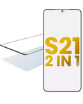 2 in 1 Frontglas mit OCA vorinstalliert für Samsung Galaxy S21