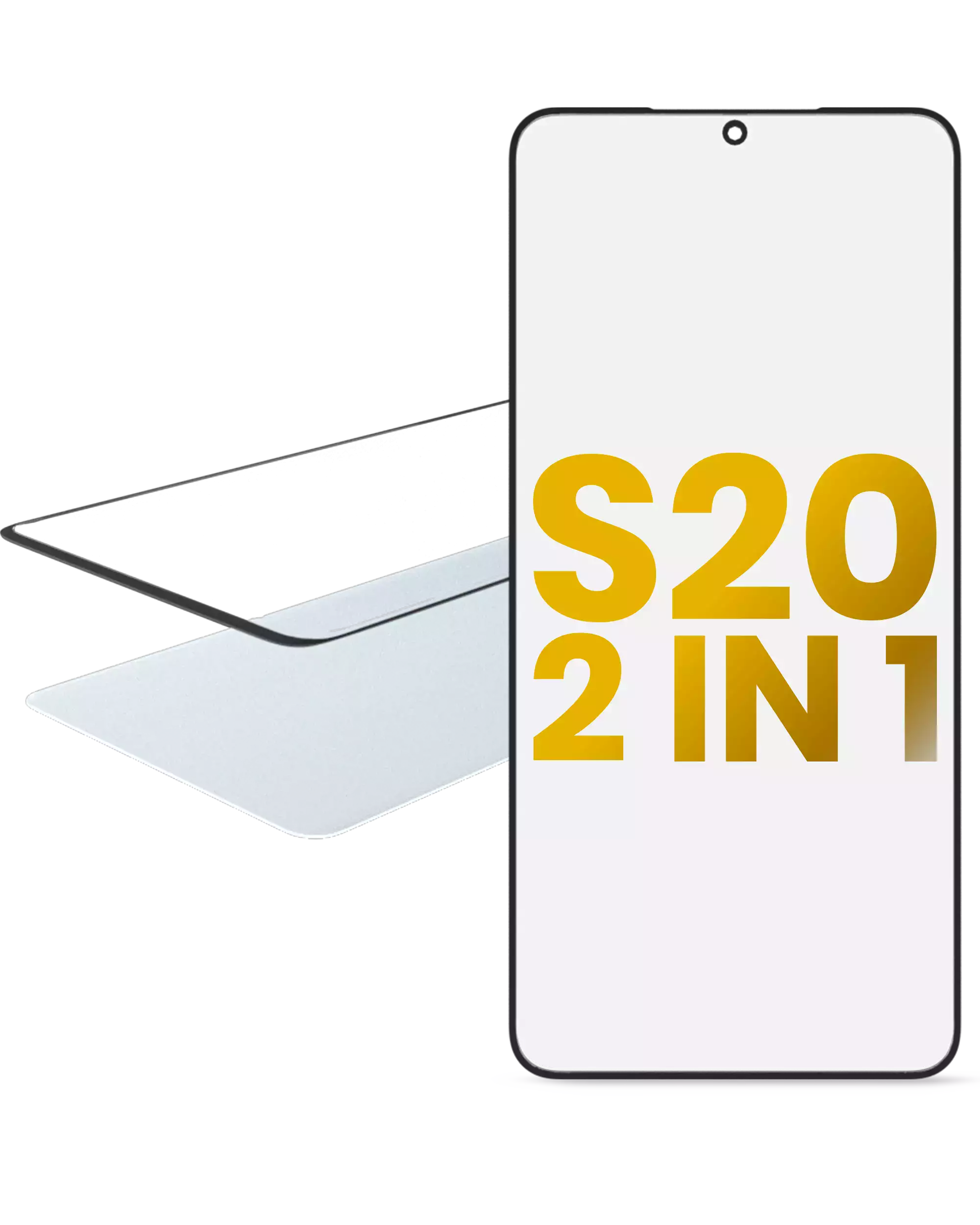 2-in-1 Frontglas mit OCA vorinstalliert für Samsung Galaxy S20