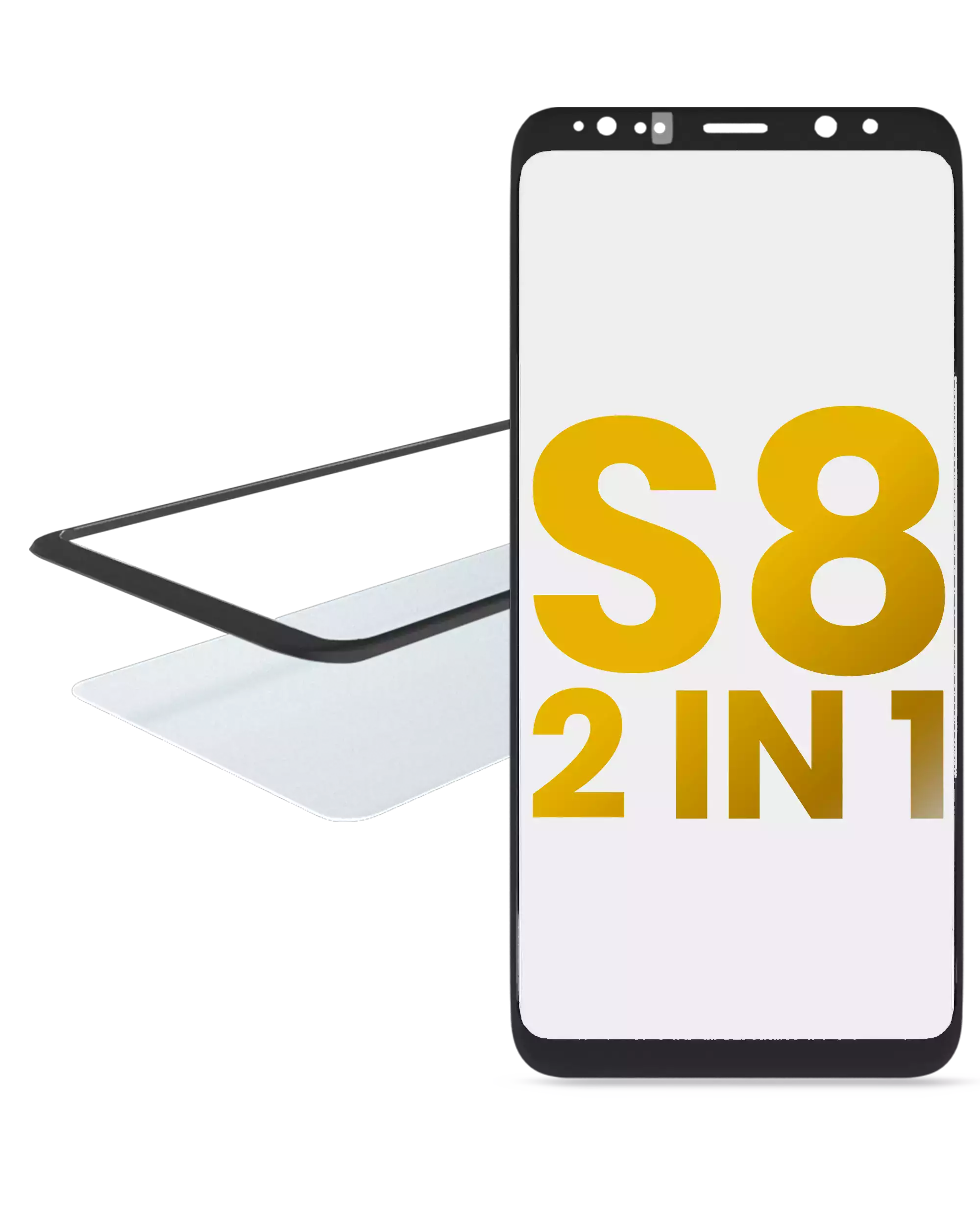 2-in-1 Frontglas mit vorinstalliertem OCA für Samsung Galaxy S8