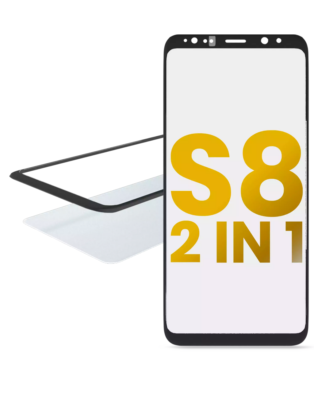 2-in-1 Frontglas mit vorinstalliertem OCA für Samsung Galaxy S8