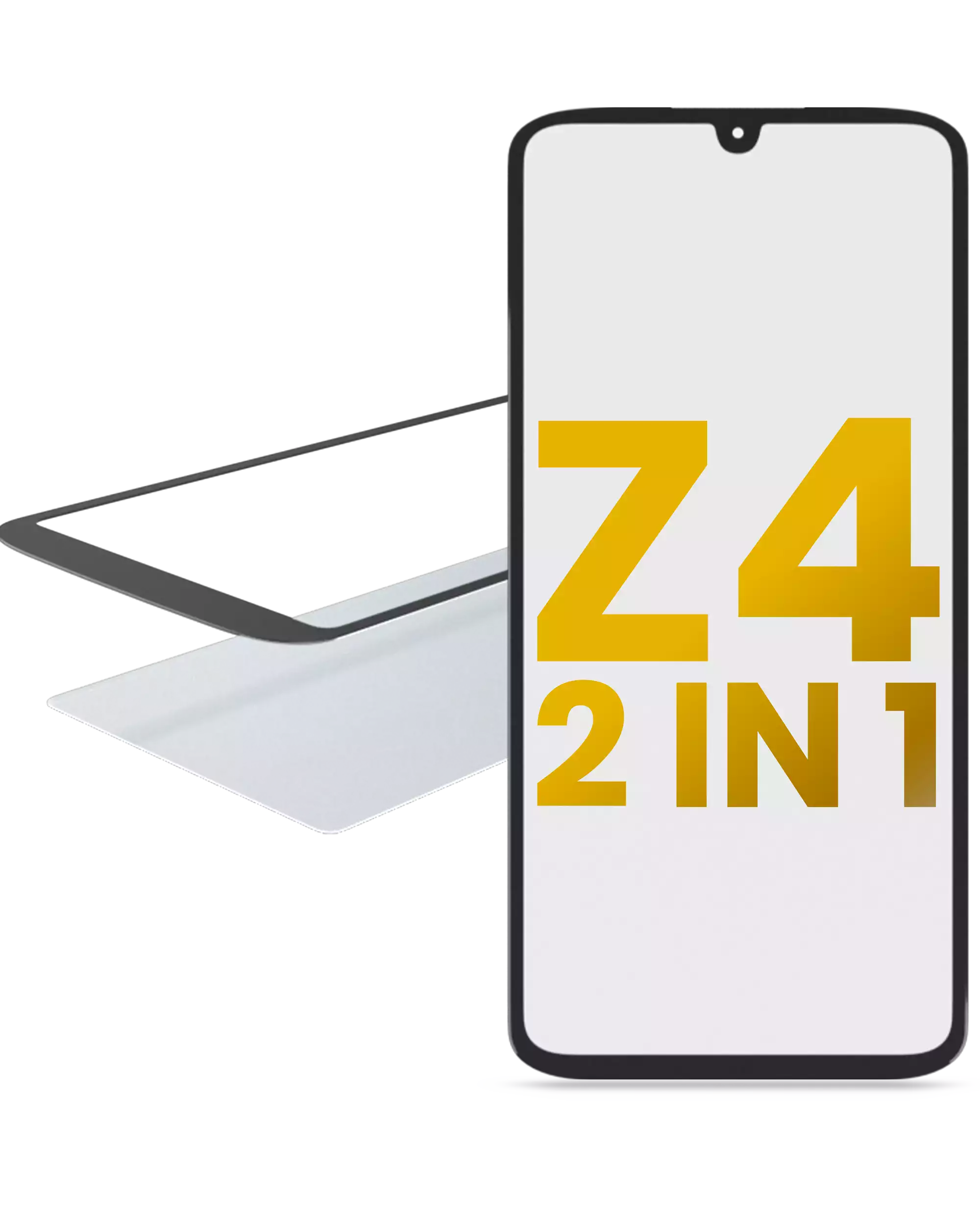 2-in-1 Front Glass with Pre-installed OCA for Motorola Moto Z4 (XT1980 / 2019)