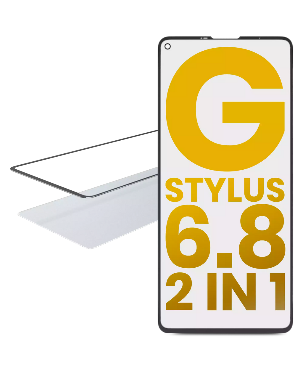2-in-1 Front Glass with pre-installed OCA for Motorola Moto G Stylus 6.8" (XT2115 / 2021)