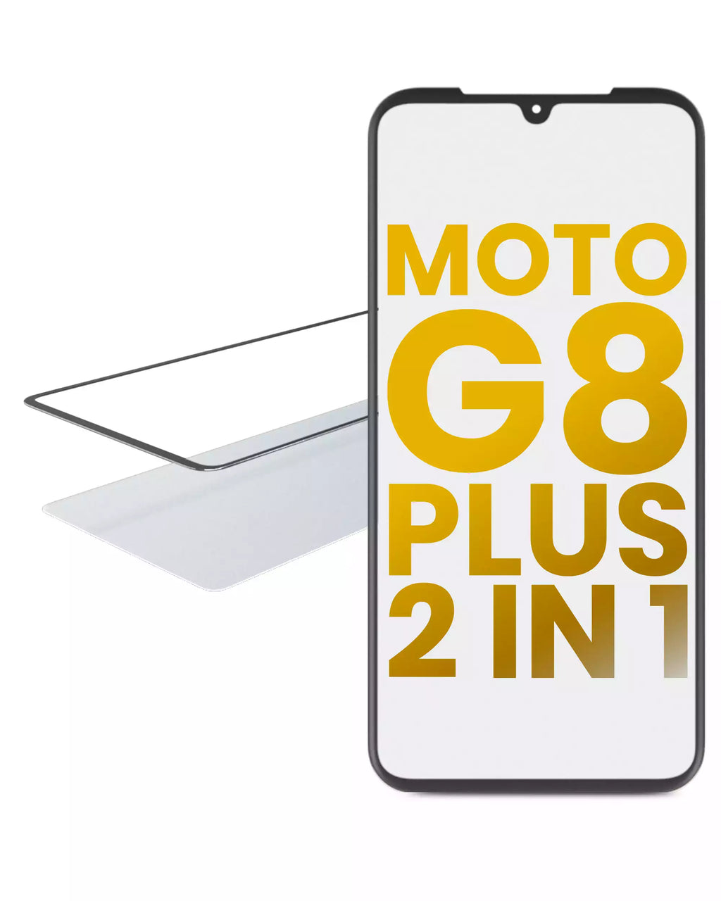 2-in-1 Front Glass with Pre-installed OCA for Motorola Moto G8 Plus (XT2019 / 2019)