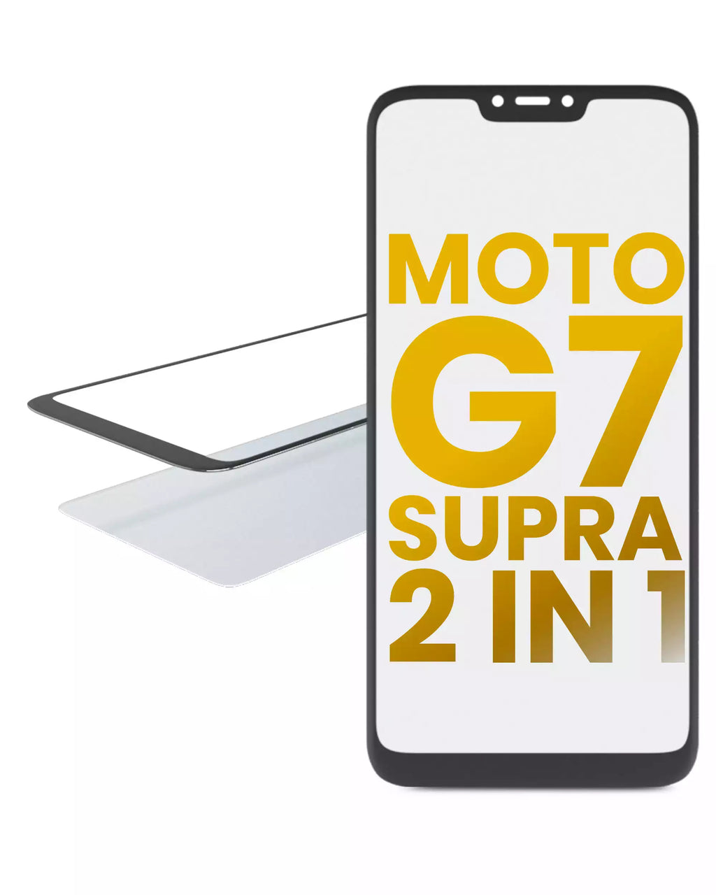 2-in-1 Front Glass with Pre-installed OCA for Motorola Moto G7 Supra (XT1955-5 / 2019)