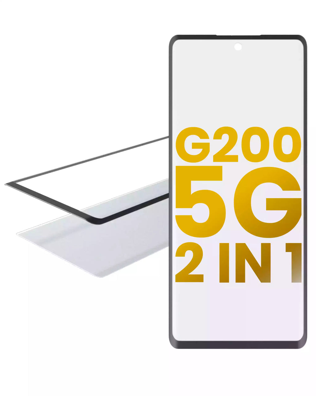 2-in-1 Front Glass with Pre-installed OCA for Motorola Moto G200 5G (XT2175 / 2022)