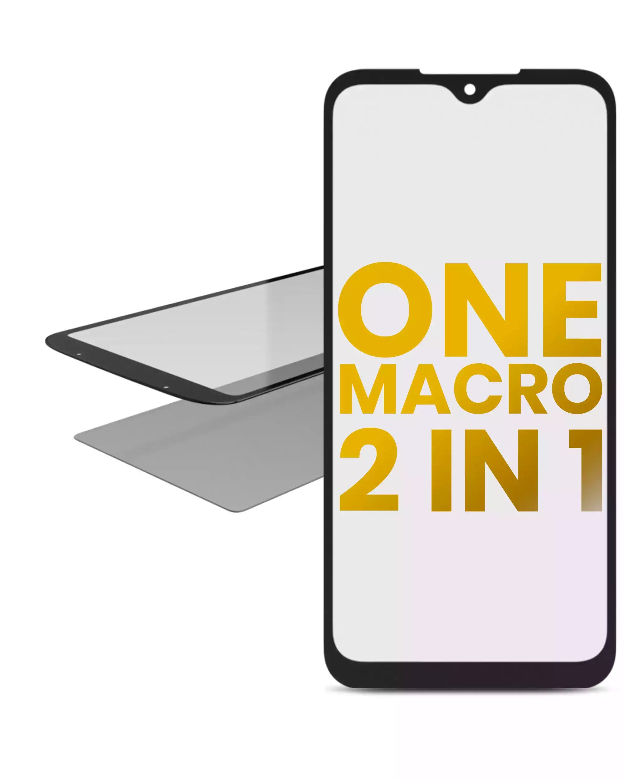 2-in-1 Front Glass with pre-installed OCA for Motorola One Macro (XT2016 / 2019)