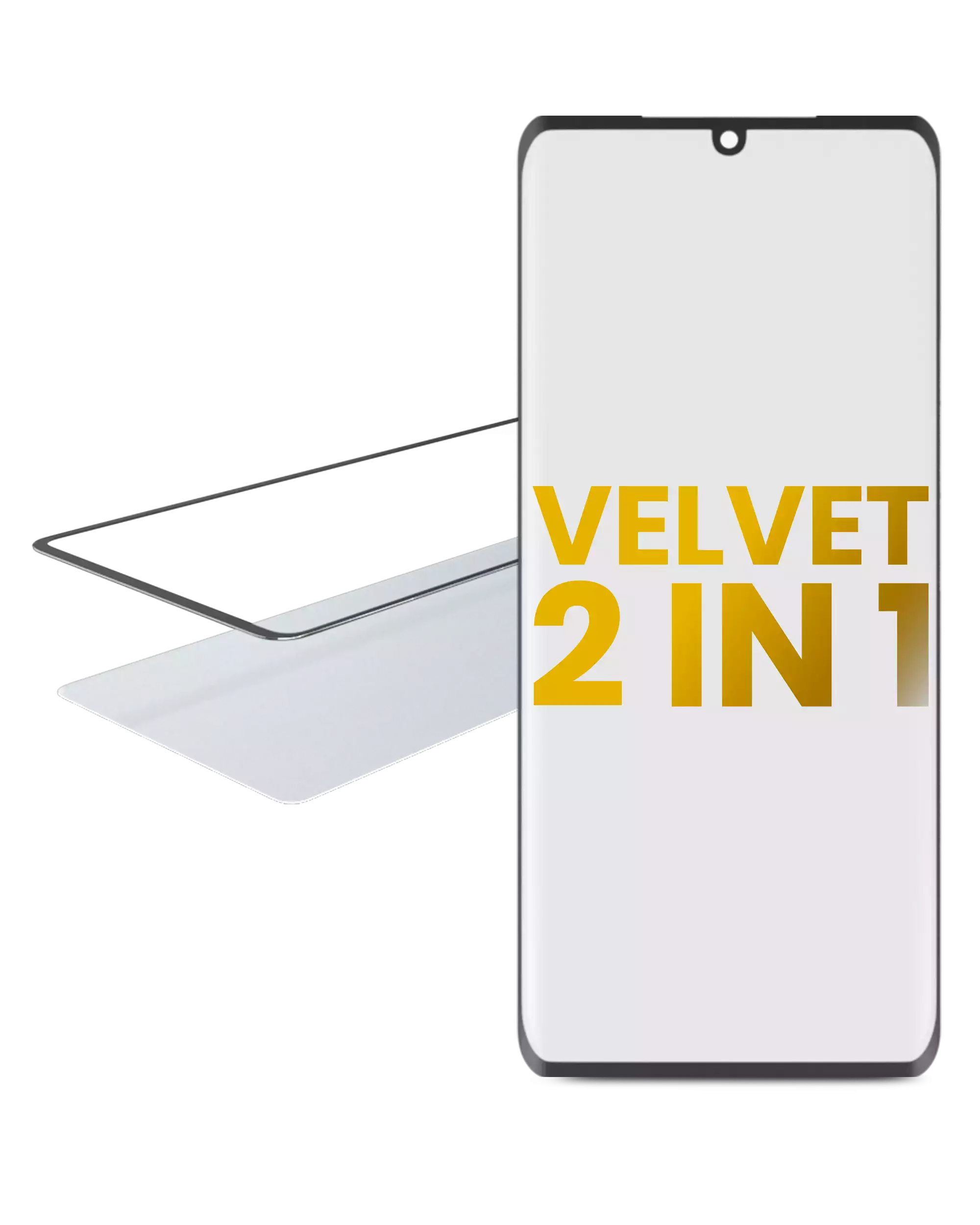 2-in-1-Frontglas mit vorinstallierter OCA für LG Velvet