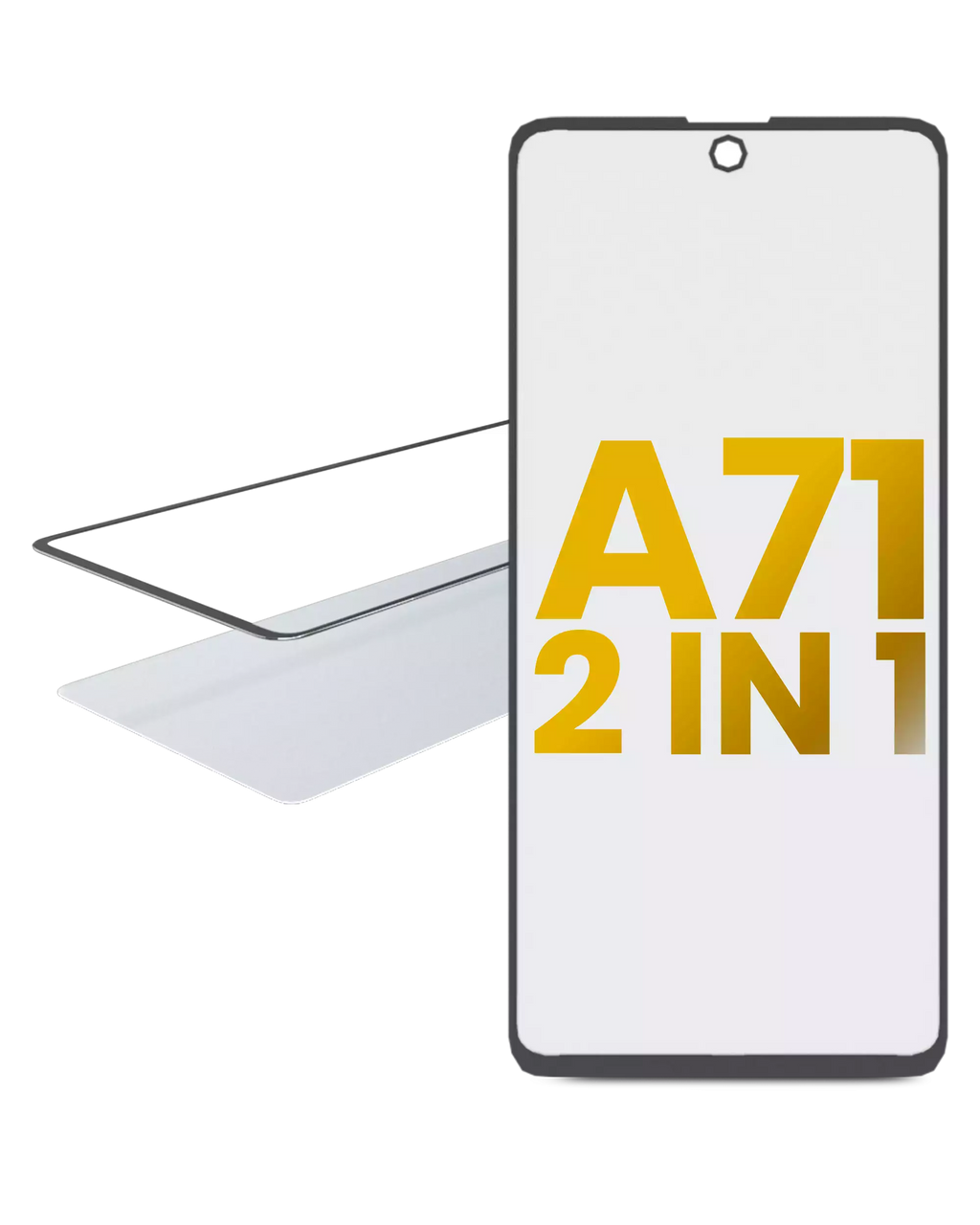 2-in-1 Frontglas mit vorinstallierter OCA für Samsung Galaxy A71 (A715 / 2020)