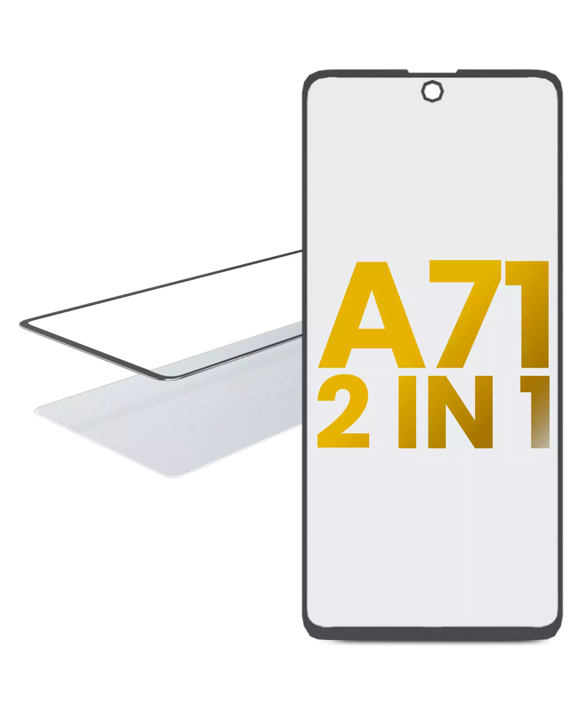 2-in-1 Frontglas mit vorinstallierter OCA für Samsung Galaxy A71 (A715 / 2020)