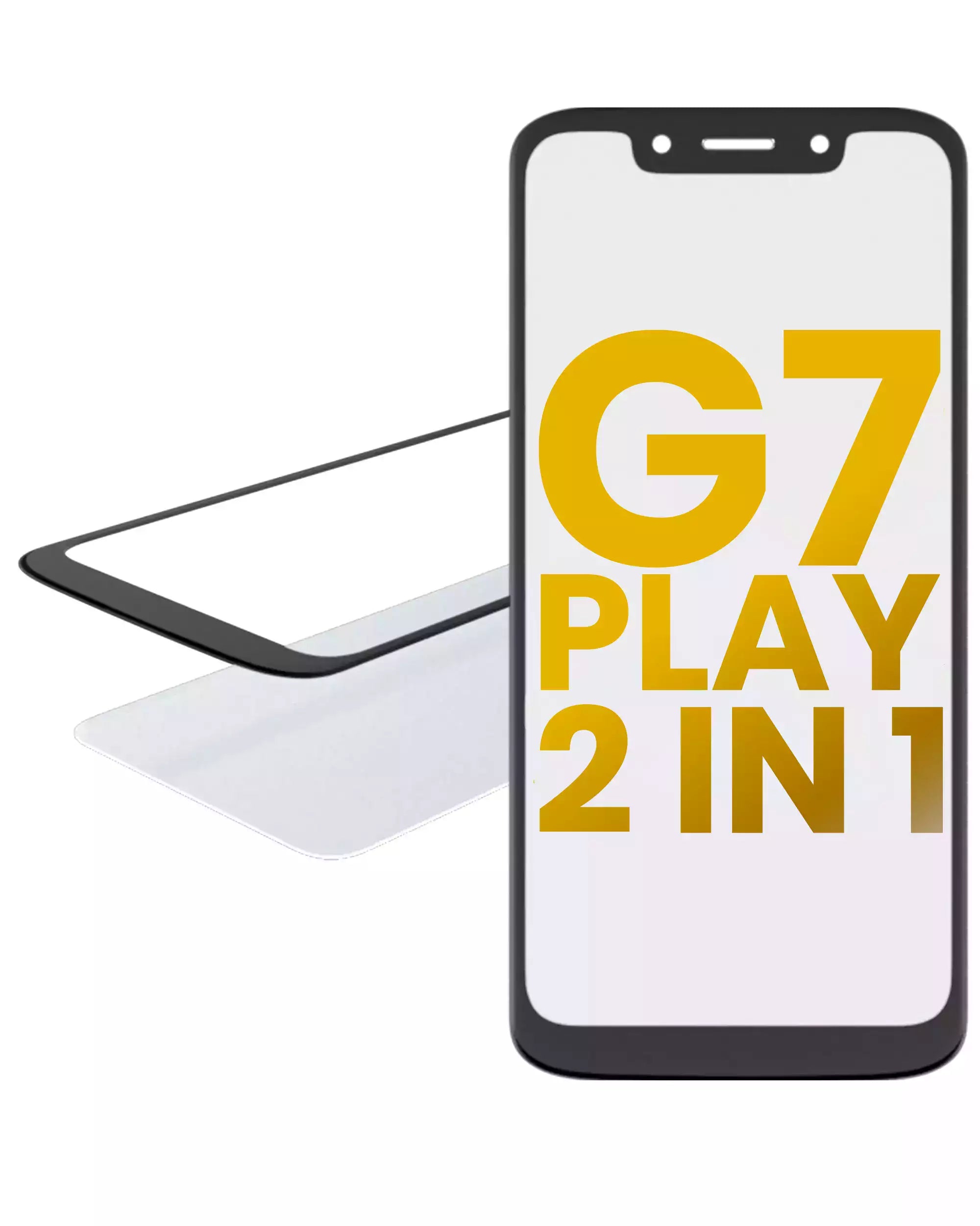 2-in-1 Front Glass with Pre-installed OCA for Motorola Moto G7 Play (XT1952 / 2019)