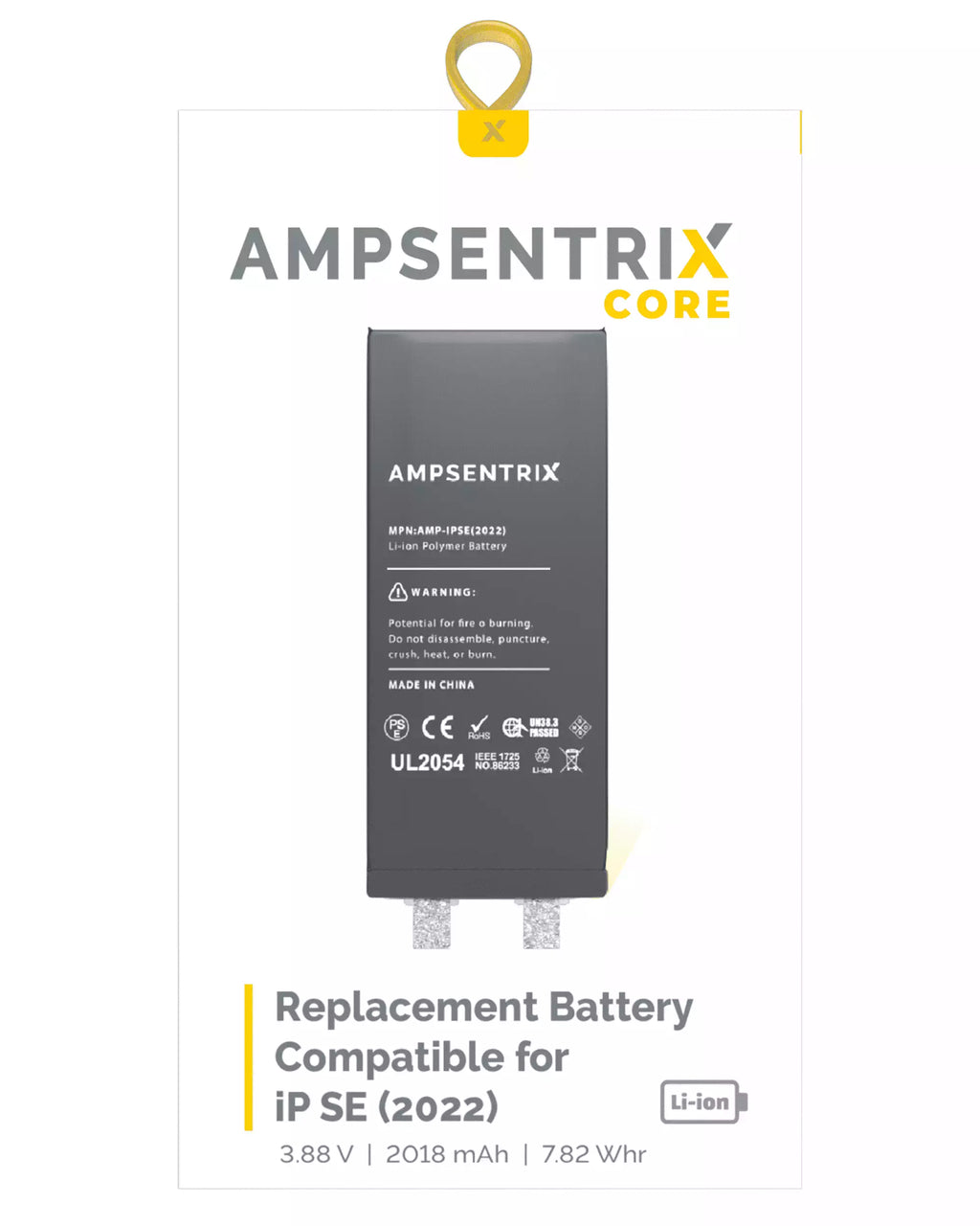 Replacement Battery Core for iPhone SE 2022 (Spot Welding Required) (Ampsentrix Core)