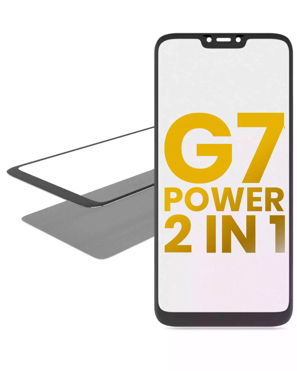 2-in-1 Front Glass with Pre-installed OCA for Motorola Moto G7 Power (XT1955 / 2019)