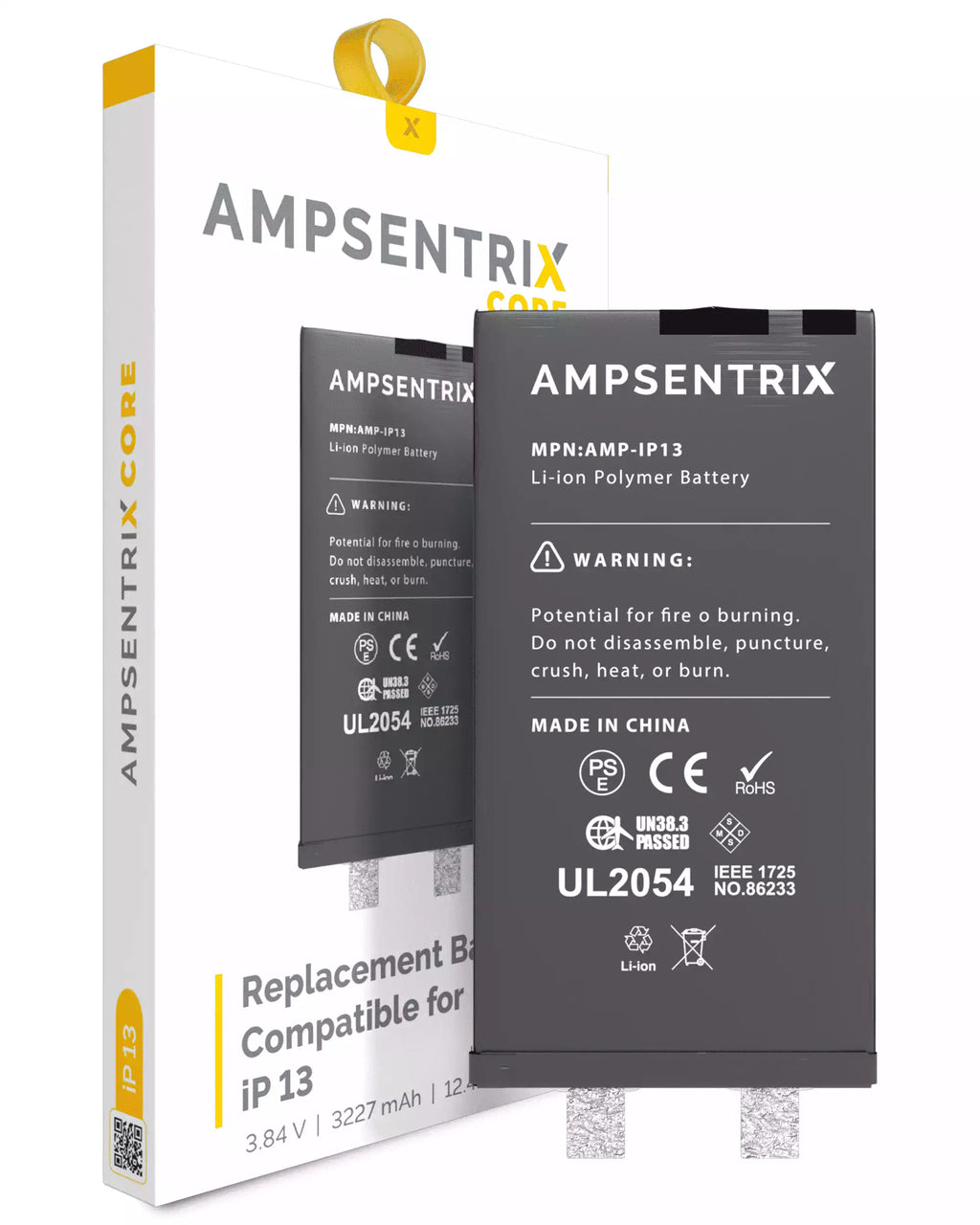 Replacement Battery Cell for iPhone 13 (Spot Welding Required) (AmpSentrix Core)