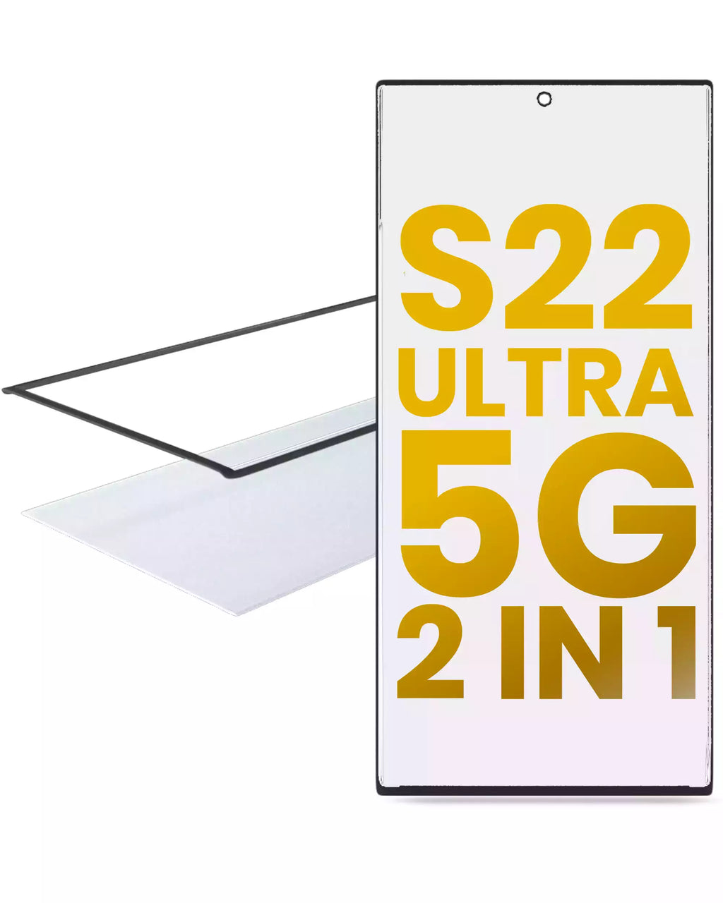 2-in-1 Front Glass with Pre-installed OCA for Samsung Galaxy S22 Ultra 5G