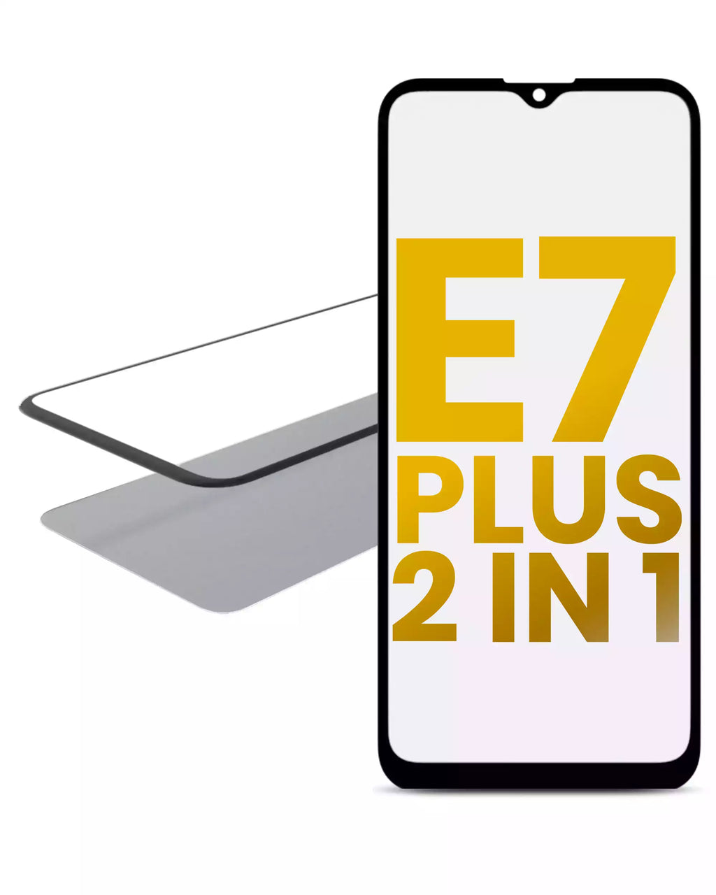 2 in 1 Front Glass with Pre-installed OCA for Motorola Moto E7 Plus (XT2081 / 2020)
