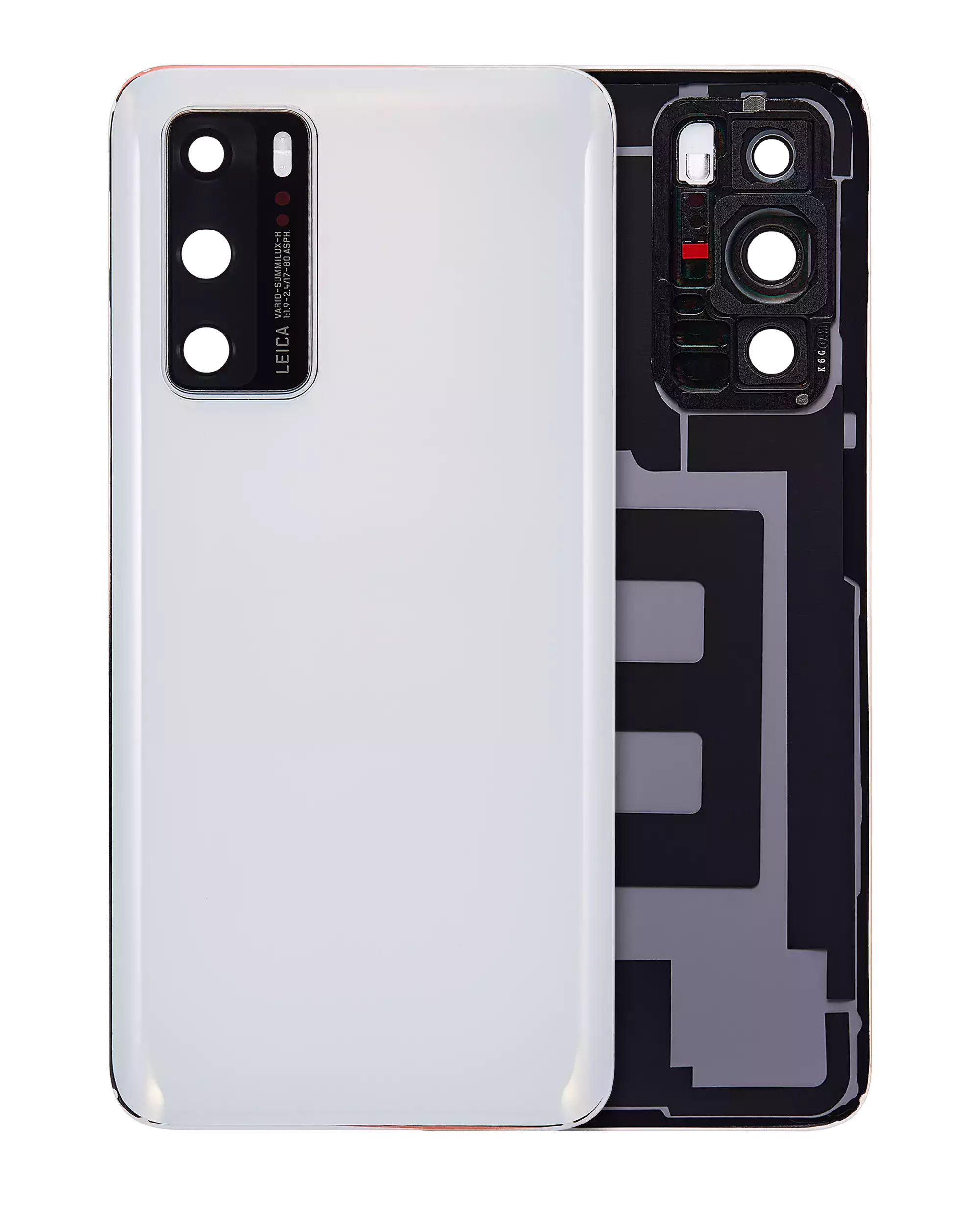 Glasrückseite mit Kameralinse für Huawei P40 (Ice White)