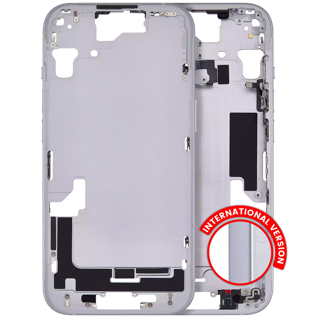 Back Cover/Frame with Small Parts for iPhone 15 (EU/Global Version) (Aftermarket Plus) (Blue)