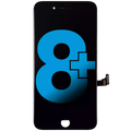 LCD-Display mit Stahlplatte für iPhone 8 Plus (Aftermarket) (Schwarz)