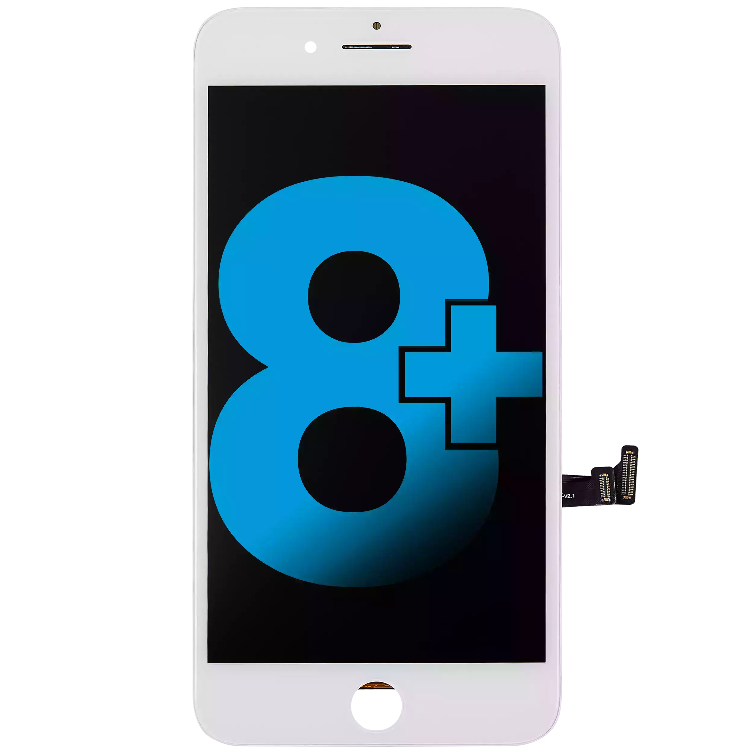 LCD-Modul mit Stahlplatte für iPhone 8 Plus (Aftermarket) (Weiß)