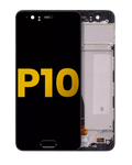 LCD-Display mit Rahmen für Huawei P10 (Refurbished) (Schwarz)