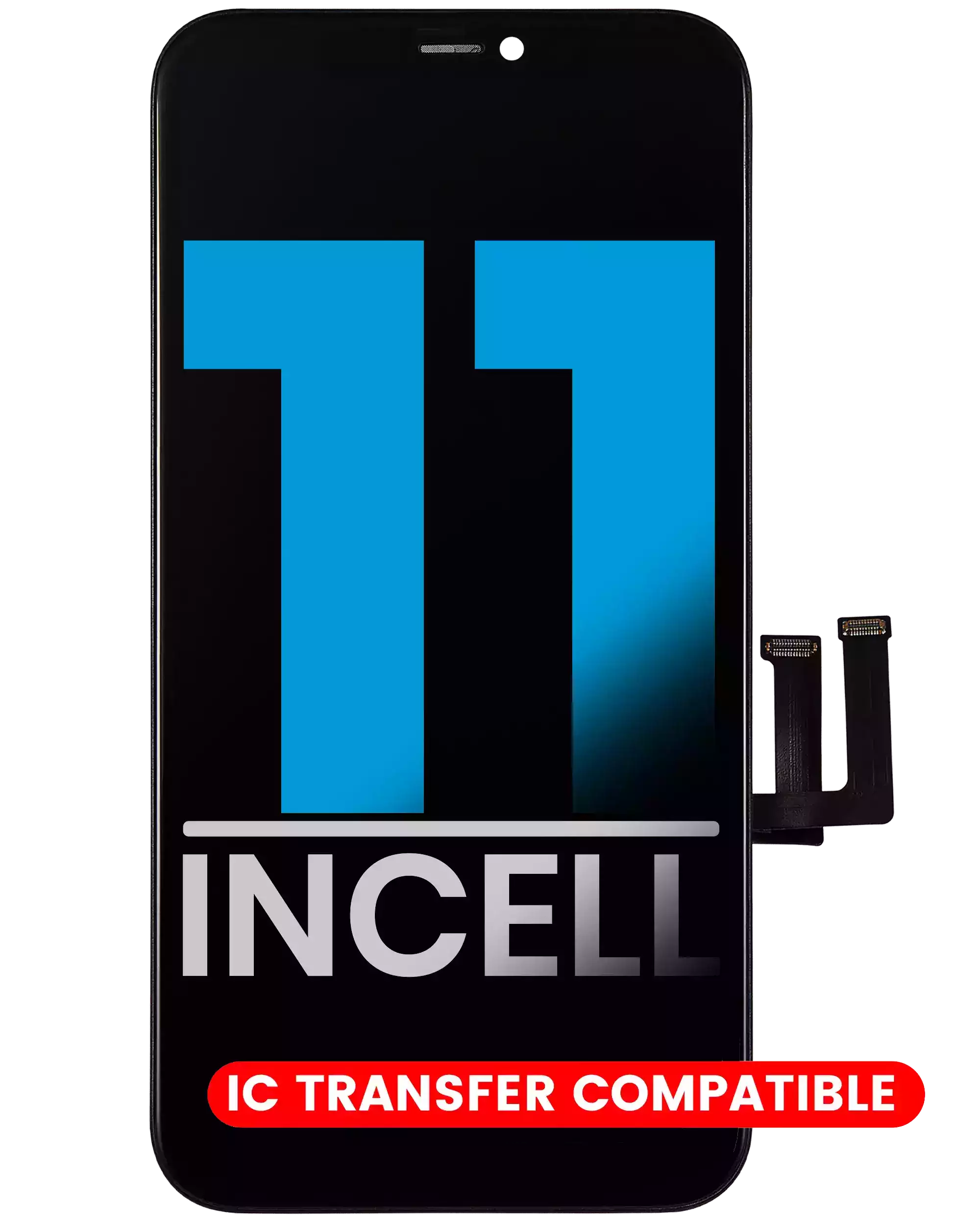 LCD-Display mit vorinstallierter Stahlplatte für iPhone 11 (AQ7 / Incell)