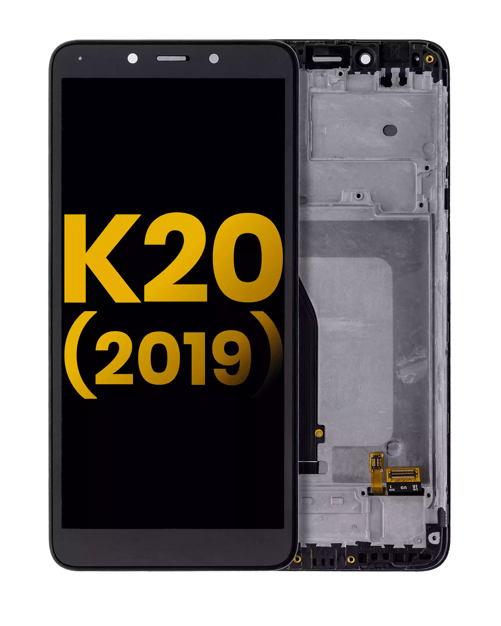 LCD-Display mit Rahmen für LG K20 (2019) (Refurbished) (Alle Farben)