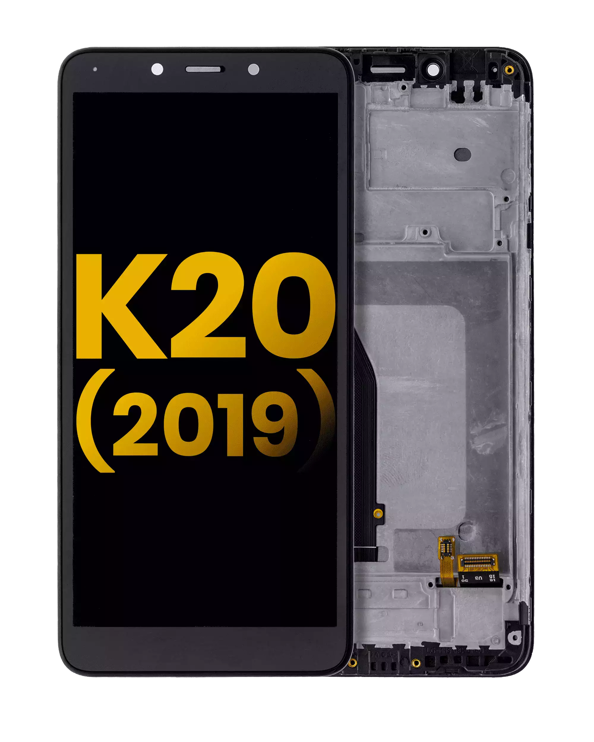LCD-Display mit Rahmen für LG K20 (2019) (Refurbished) (Alle Farben)