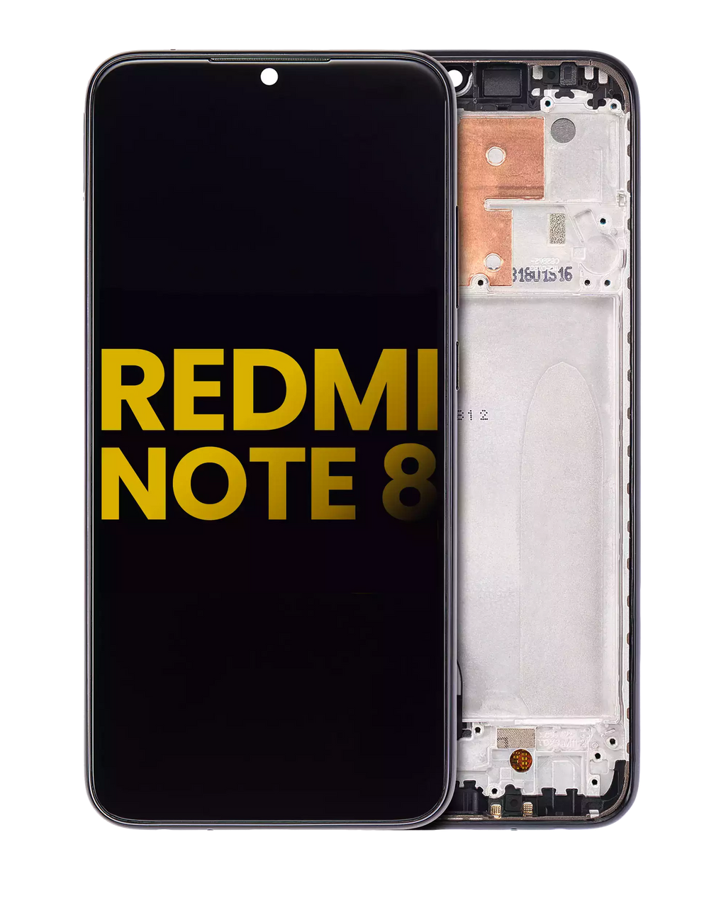 LCD-Display mit Rahmen für Xiaomi Redmi Note 8 Space Schwarz Aftermarket Plus