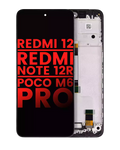 Display mit Rahmen für Xiaomi Redmi 12/Note 12R (Aftermarket Plus) - Alle Farben