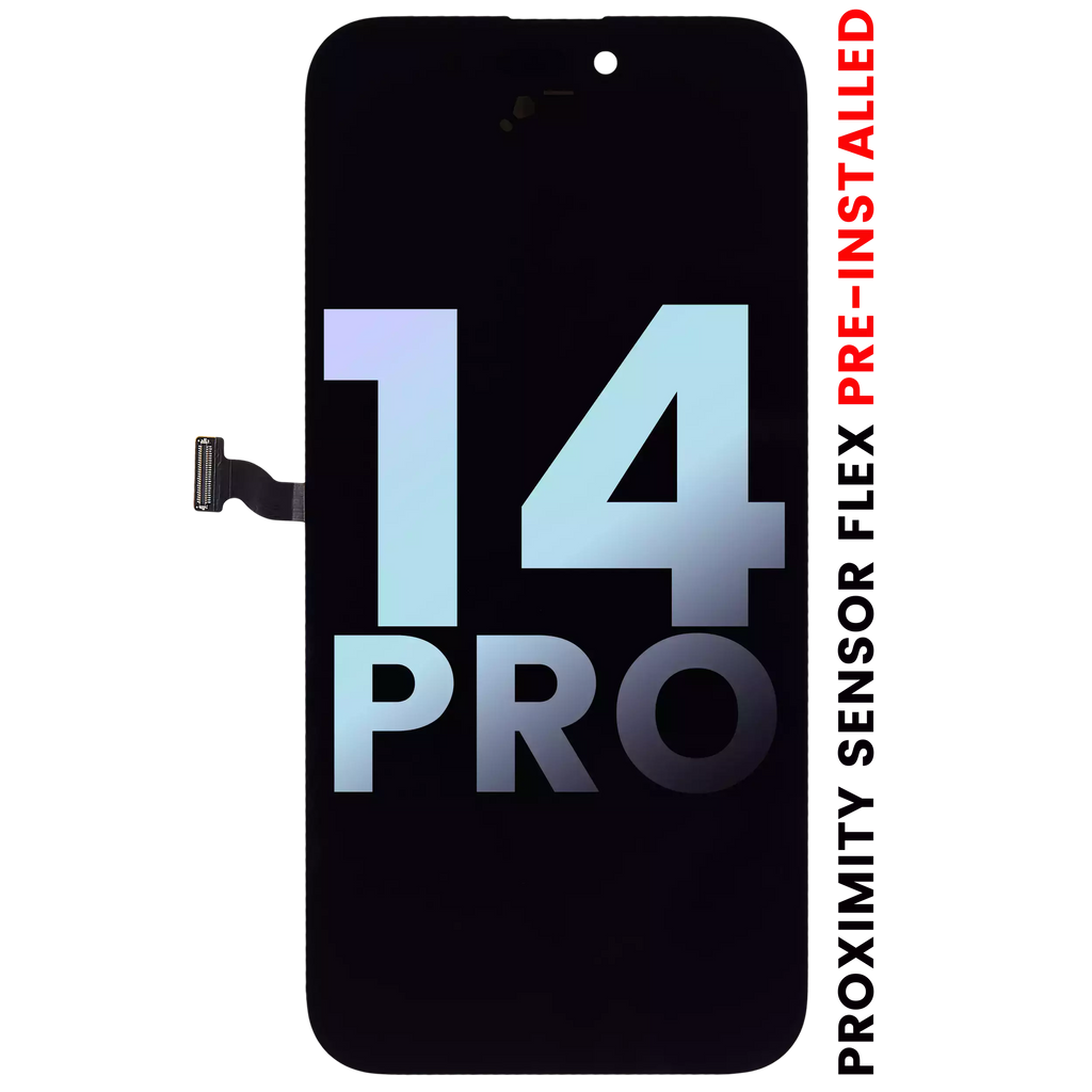 OLED Display with Pre-Installed Proximity Sensor Flex Cable for iPhone 14 Pro (Service Pack)