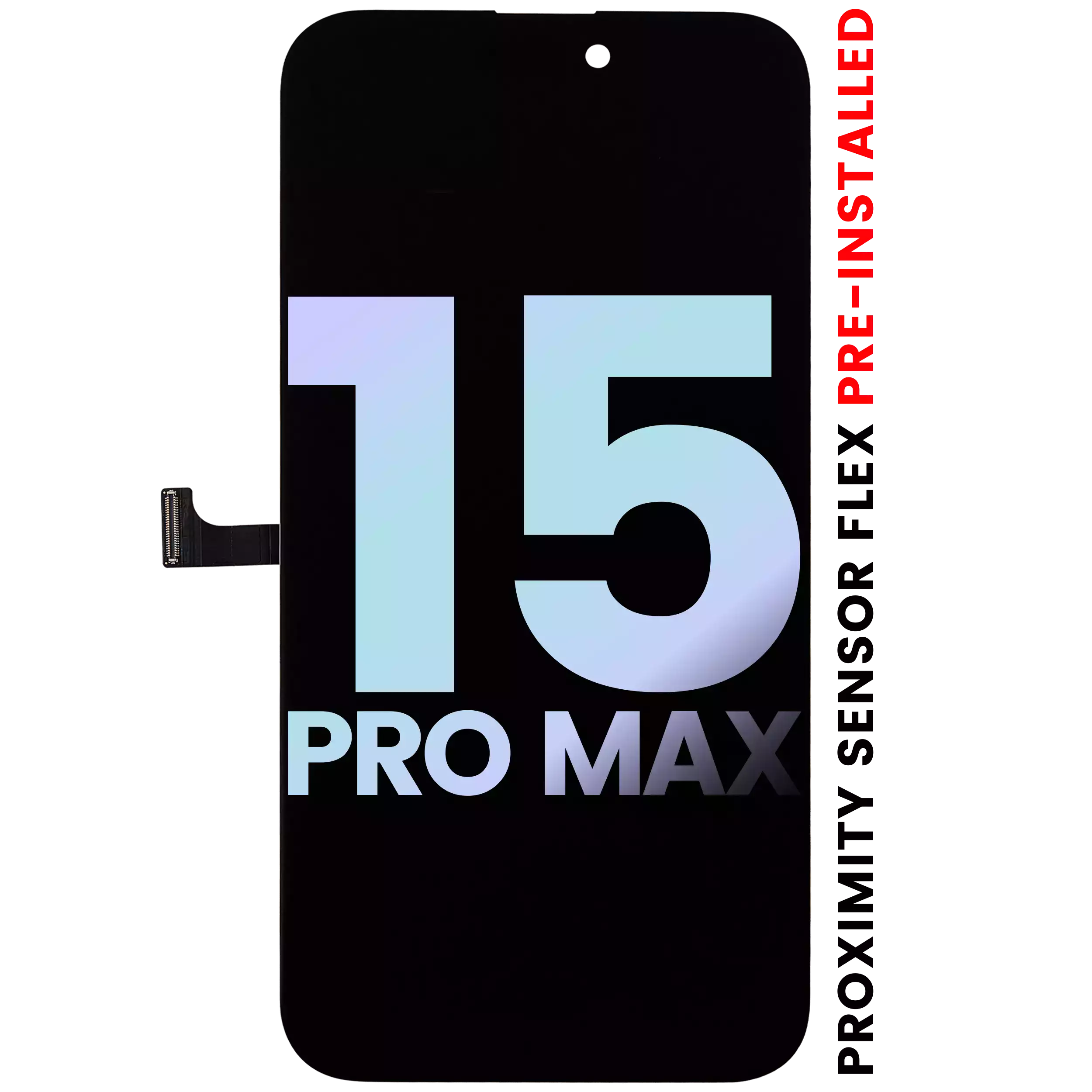 OLED-Display mit Näherungssensor-Flex für iPhone 15 Pro Max (Service Pack)