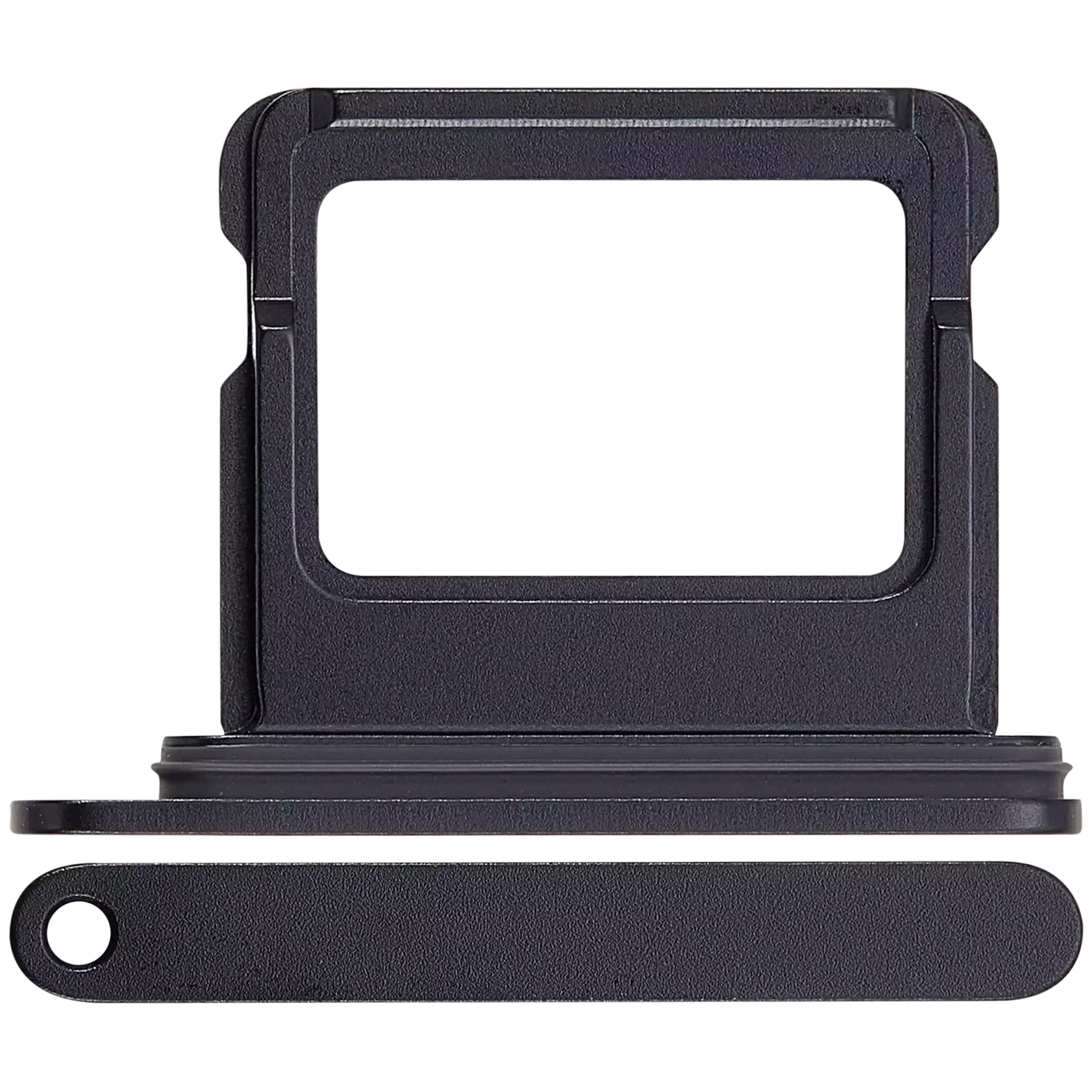 Single SIM Card Tray for iPhone 16 / 16 Plus (Black)