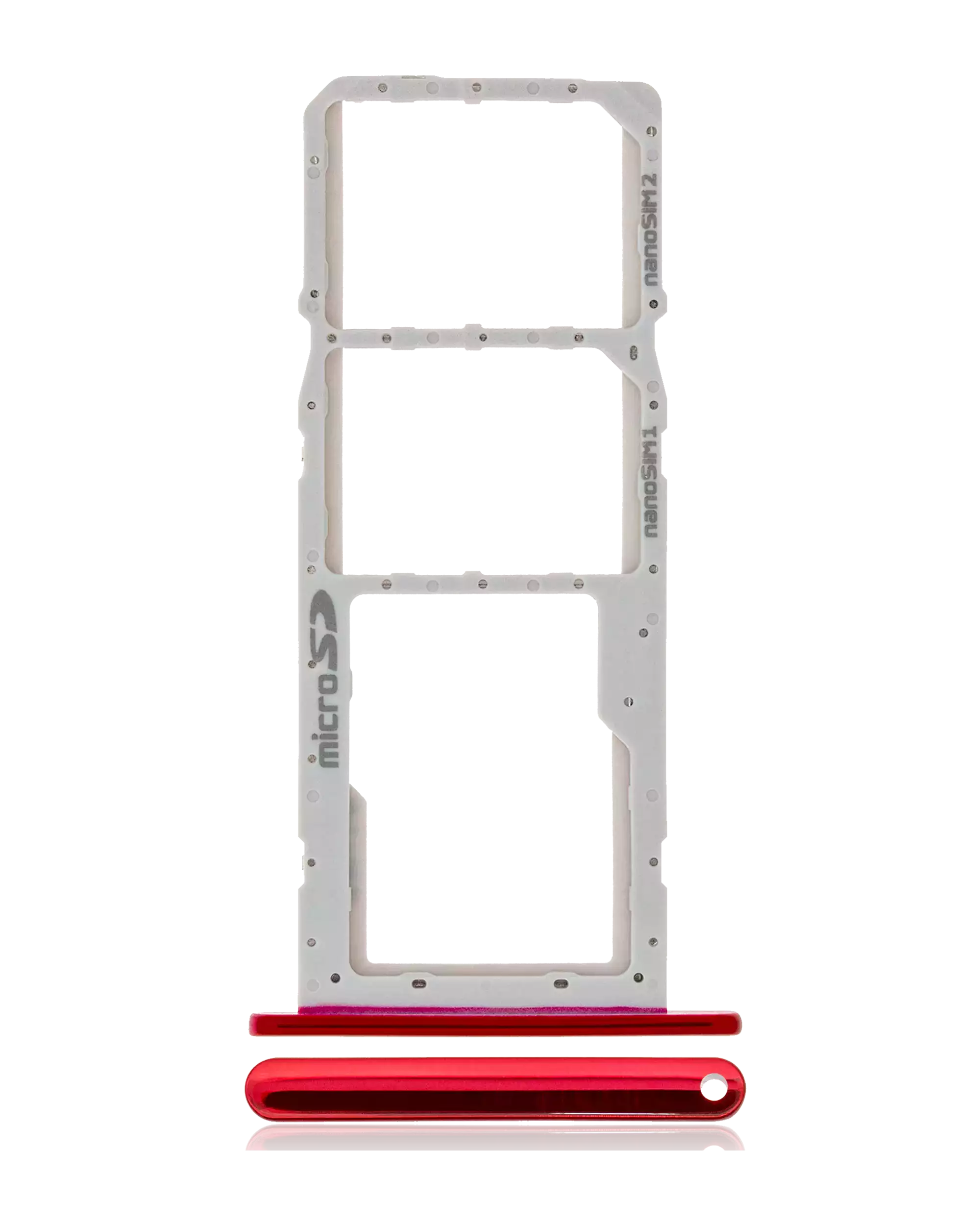 Dual-SIM-Tray für LG K42 (2020) / K52 (2020) (Rot)
