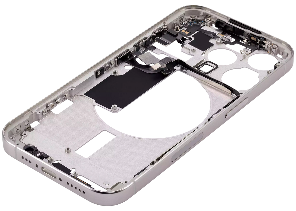 Original Apple-Ausbau B gebraucht – iPhone 15 Pro US Version Rahmen Weiß
