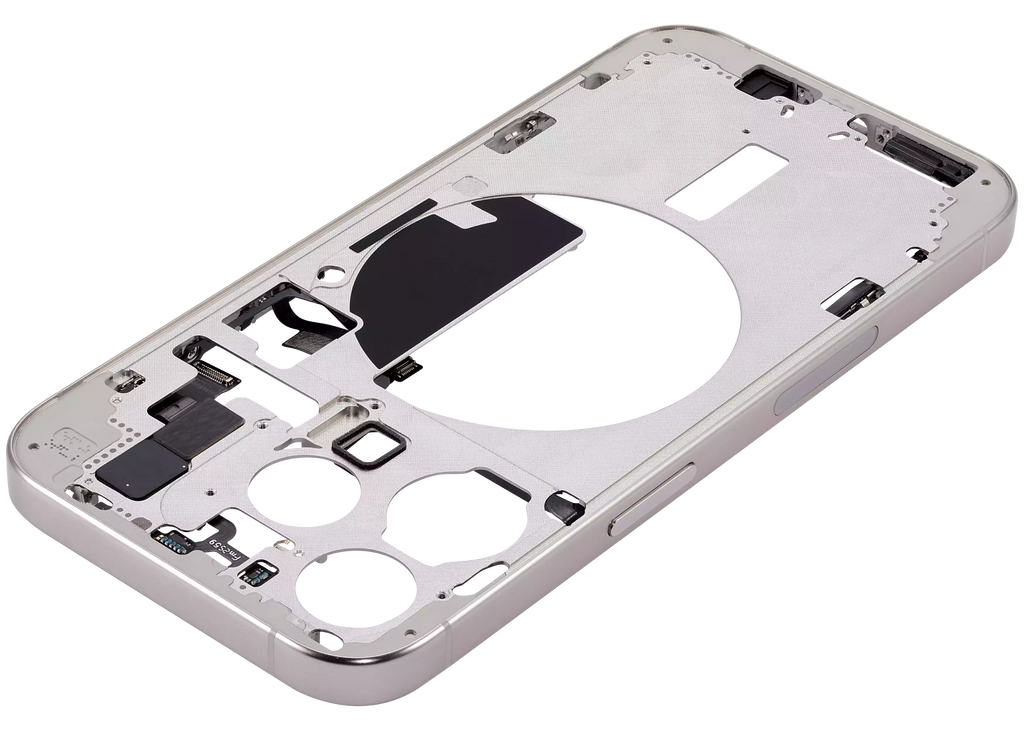 Original Apple-Ausbau B gebraucht – iPhone 15 Pro US Version Rahmen Weiß